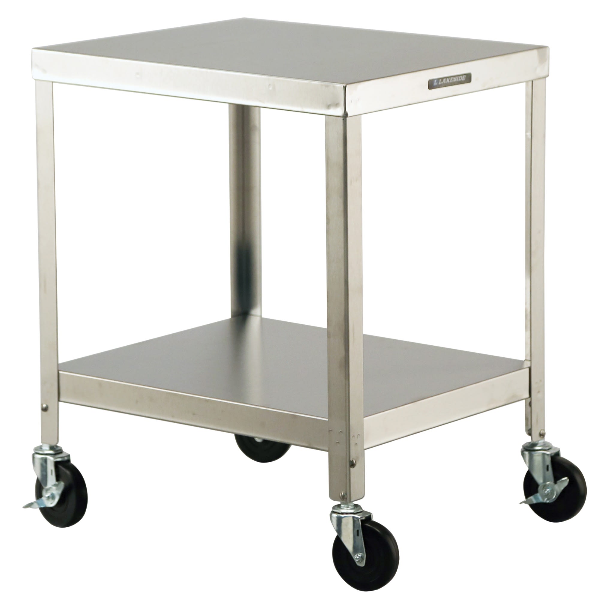 Lakeside Manufacturing 716 Mobile Machine Stand, 2 Shelf: 20 x 24-in, 29 3/16-in Height, 375-Lb. Capacity