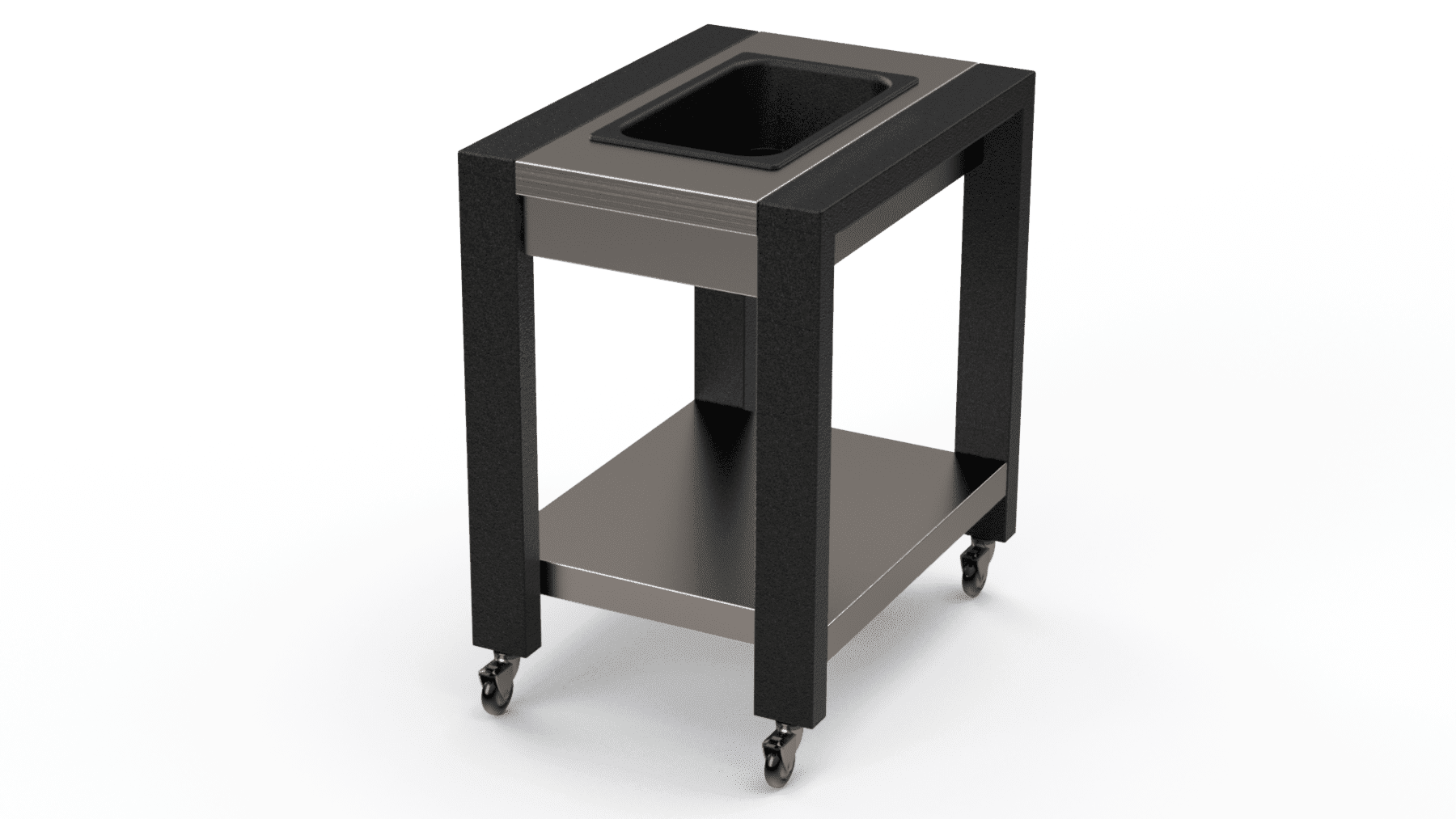 Lakeside Manufacturing 166345 Traveler Serving Table, Stainless Steel Top with Eutectic Bin, 24" Wide