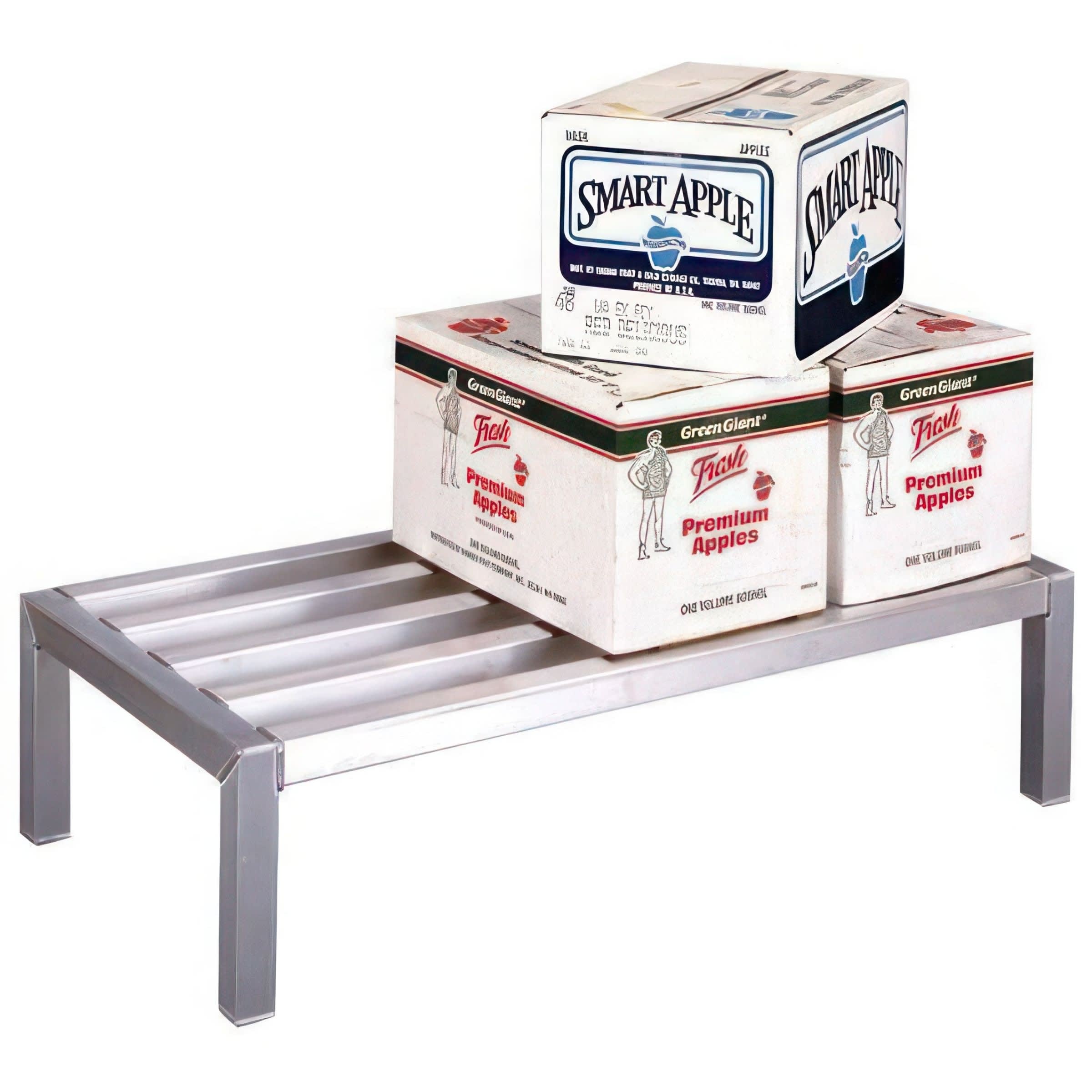 Lakeside Manufacturing 9182 Dunnage Rack with (5) Lateral Bars, Aluminum 20 x 60 x 12-in,1500-Lb. Capacity