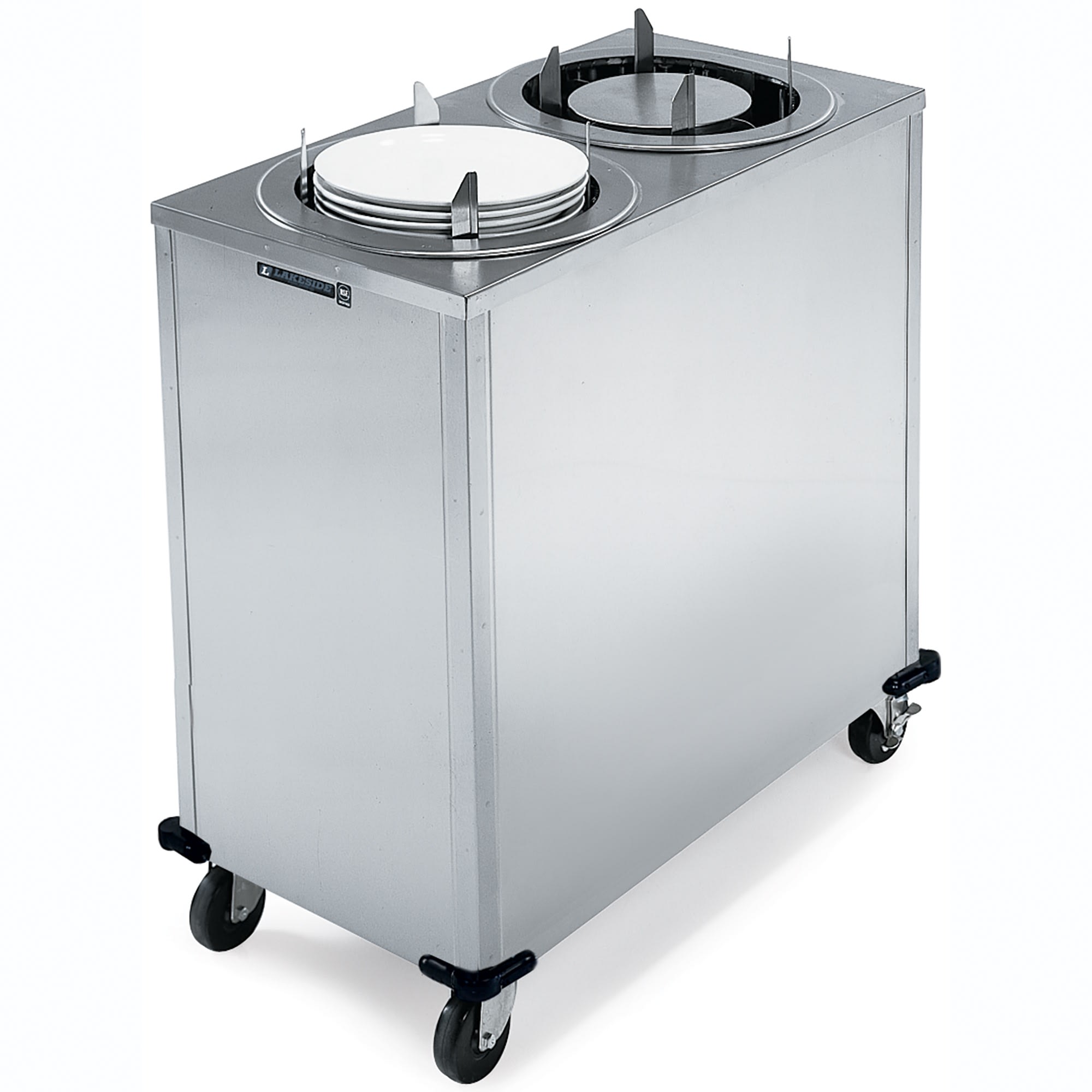 Lakeside Manufacturing 991 Mobile Plate Dispenser, Non-Heated, Adjust-a-Fit, Two Stack, for 8-3/4 x 9-3/4 to 11-3/8 x 13-1/2 Inch Oval Plates