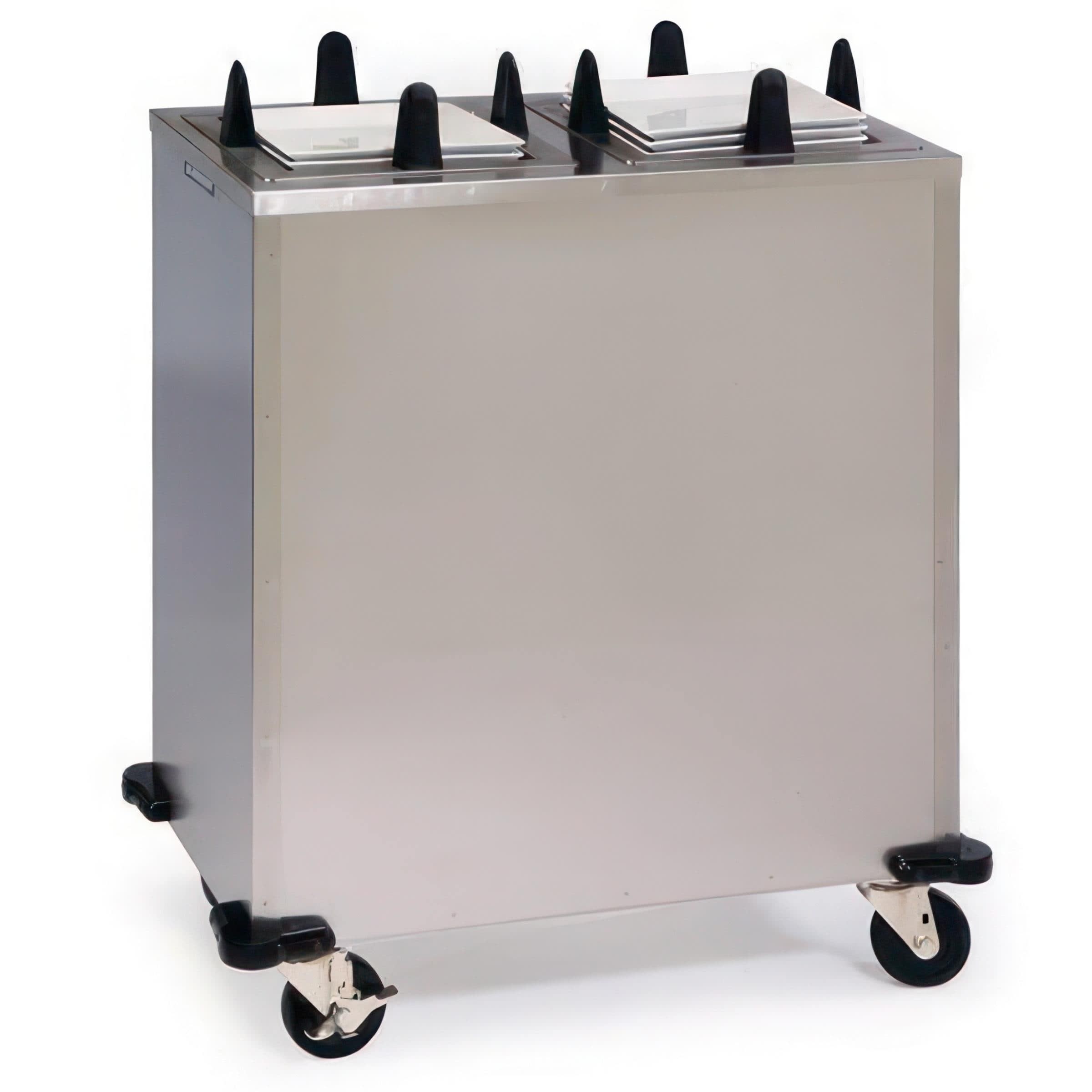 Lakeside Manufacturing S5209 Mobile Plate Dispenser, Non-Heated, Two Stack for 8-1/2 to 9-1/4 Inch Square Plates