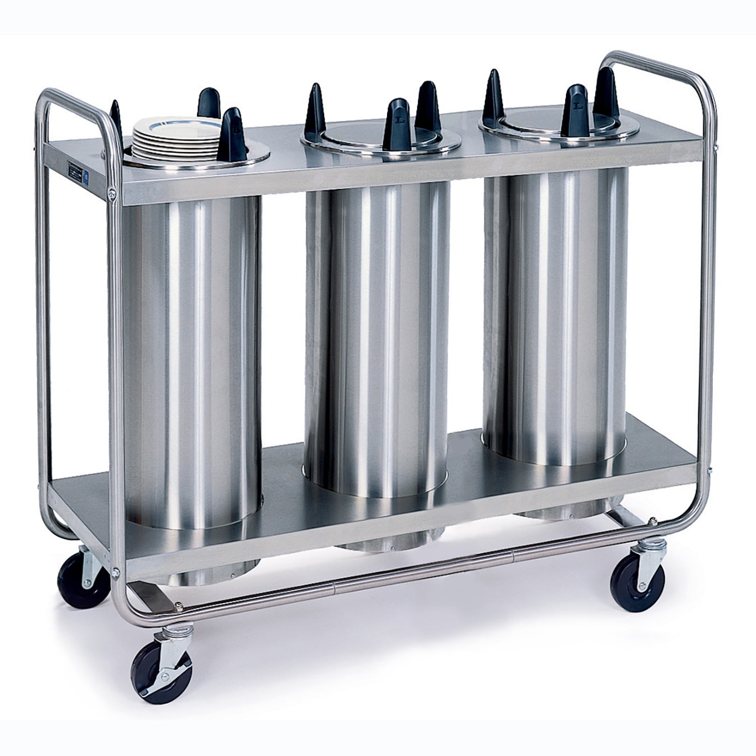 Lakeside Manufacturing 7300 Mobile Plate Dispenser, Non-Heated, Tubular Frame Three Stack, for up to 5 Inch Plates