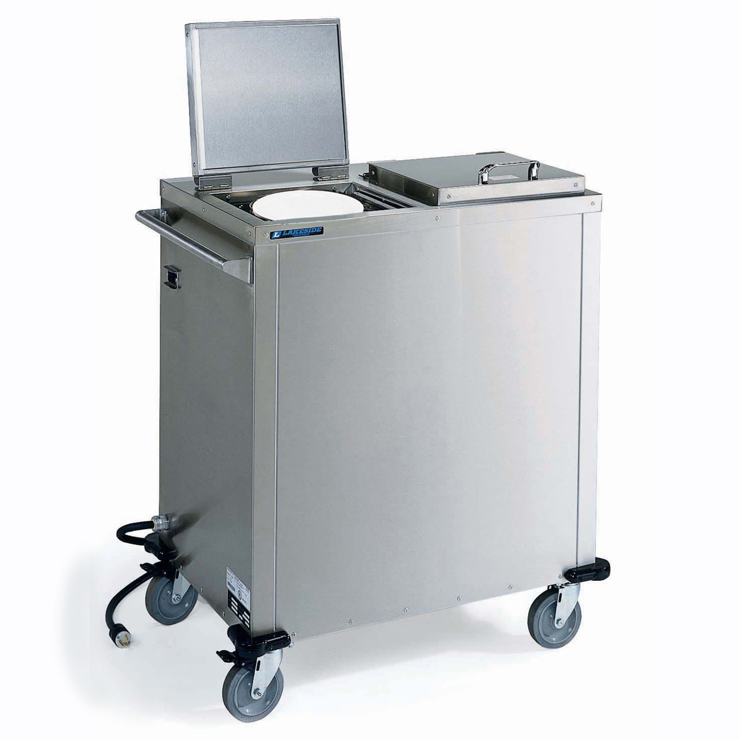 Lakeside Manufacturing 7511 Mobile Plate Dispenser Convection Heated, Two Stack for 7 to 10-1/4 Inch Round Plates