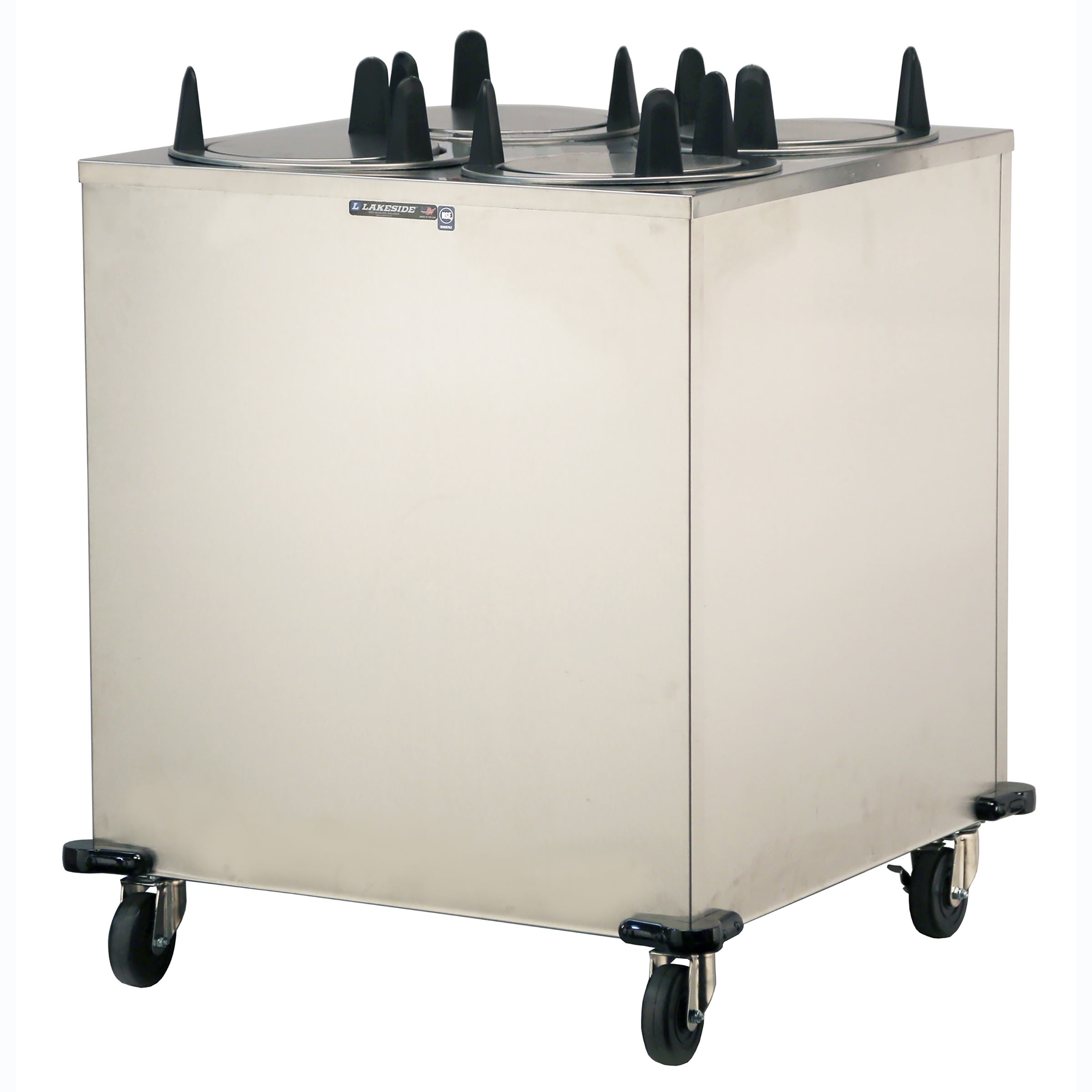 Lakeside Manufacturing 5409 Mobile Plate Dispenser, Non-Heated, Four Stack, for 8-1/4 to 9-1/8 Inch Plates