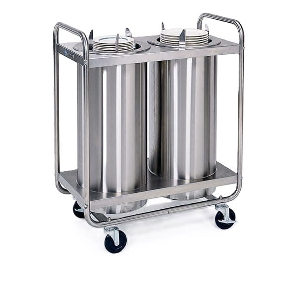 Lakeside Manufacturing 776 Mobile Plate Dispenser, Heated, Adjust-a-Fit Tubular Frame, Two Stack for 4-1/4 to 7-1/2 Inch Plates