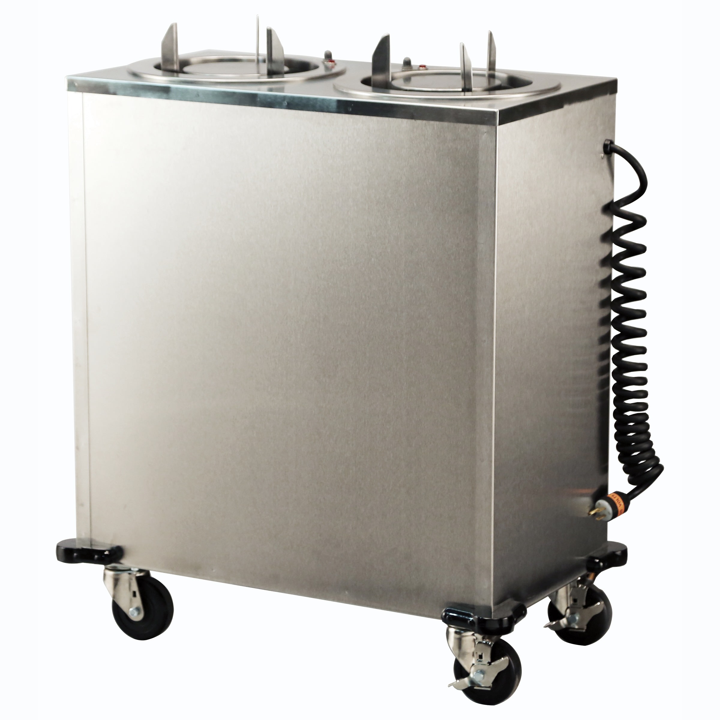Lakeside Manufacturing E917 Express Heat Mobile Plate Dispenser, Heated, Forced Air, Two Stack with Adjust-A-Fit to Fit 4-1/4 to 7-1/2 Inch Plates