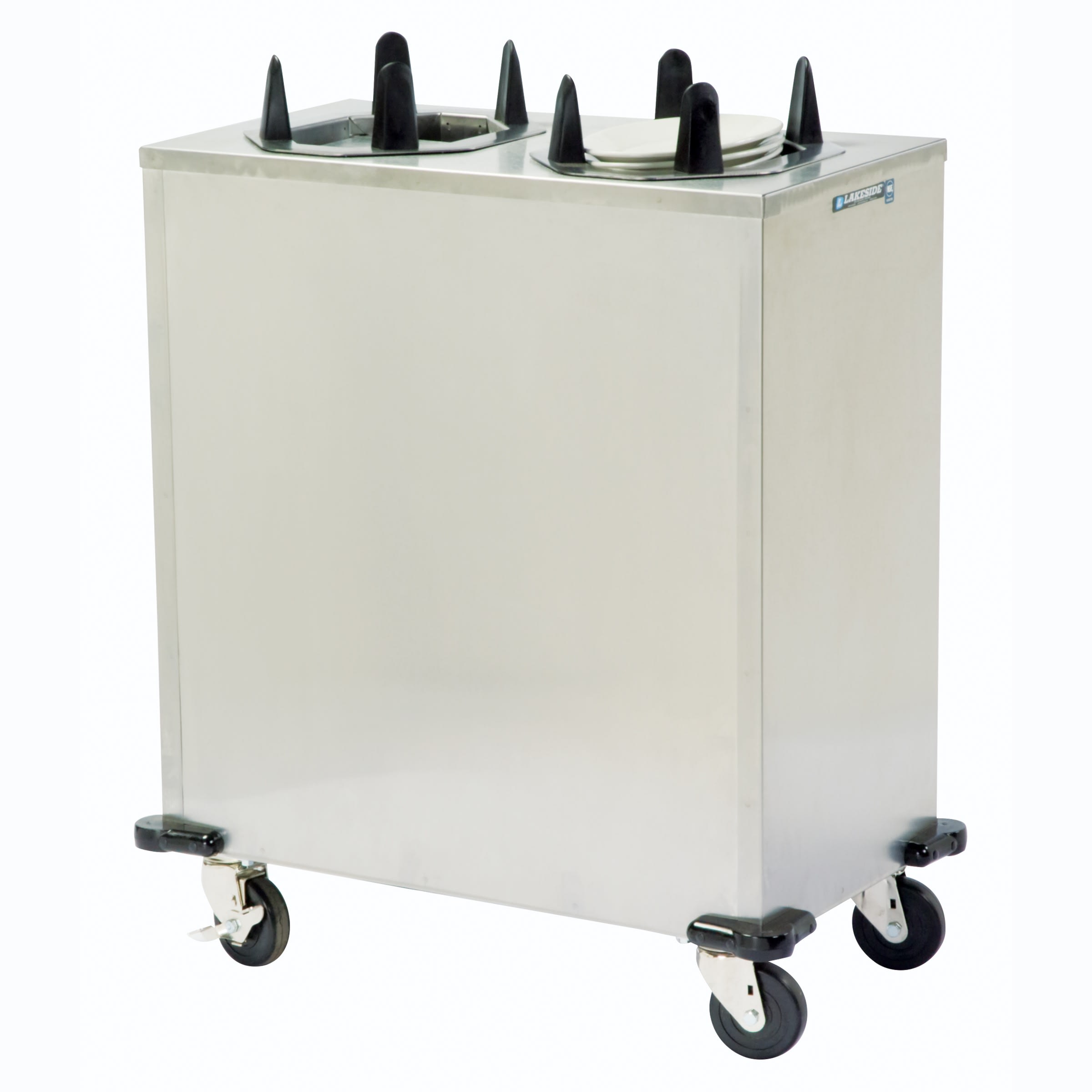 Lakeside Manufacturing V5213 Mobile Plate Dispenser, Non-Heated, Two Stack for 9-1/2 x 12-3/4 to 10-1/4 x 13-1/2 Oval Plates