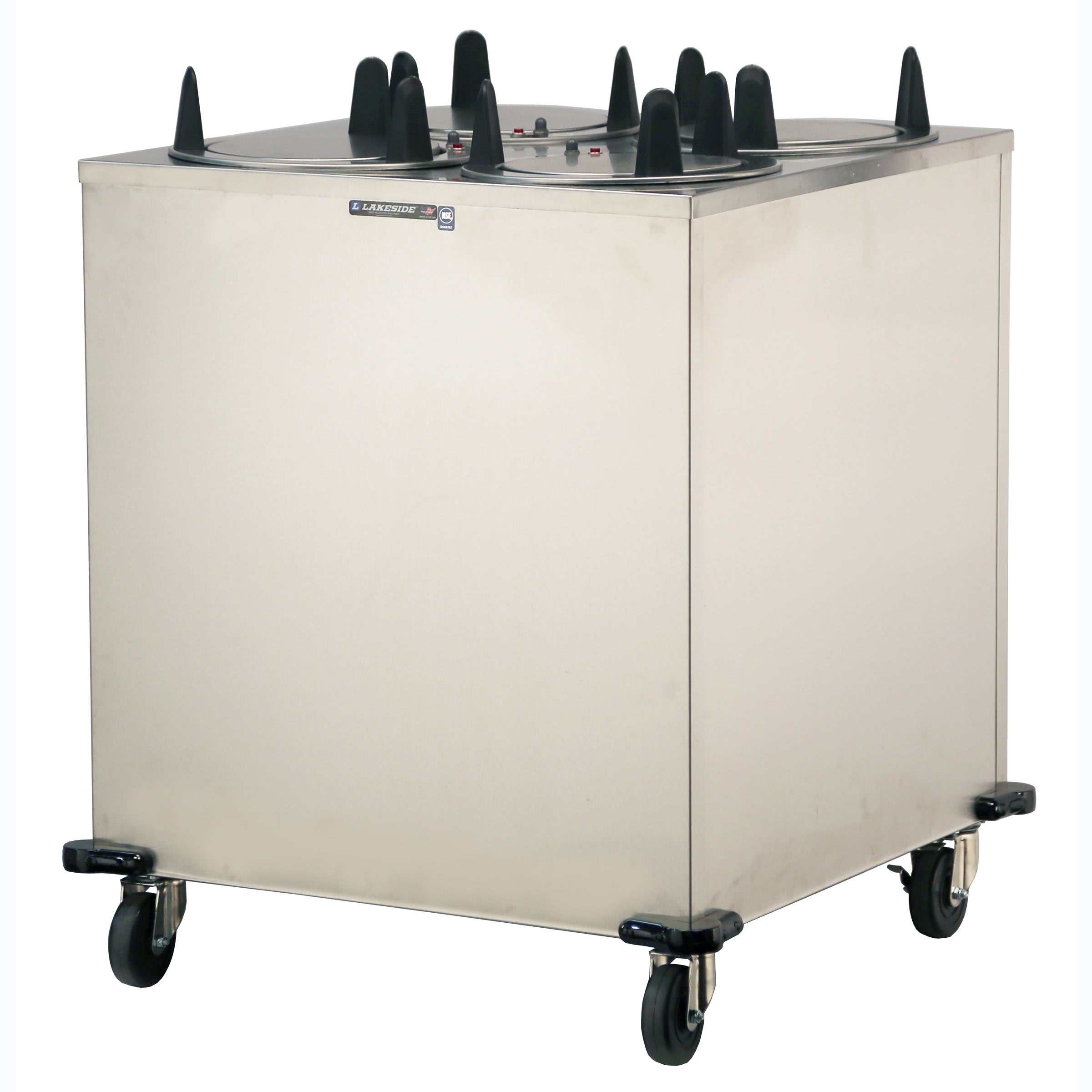 Lakeside Manufacturing 6409 Mobile Plate Dispenser, Heated, Four Stack, for 8-1/4 to 9-1/8 Inch Plates