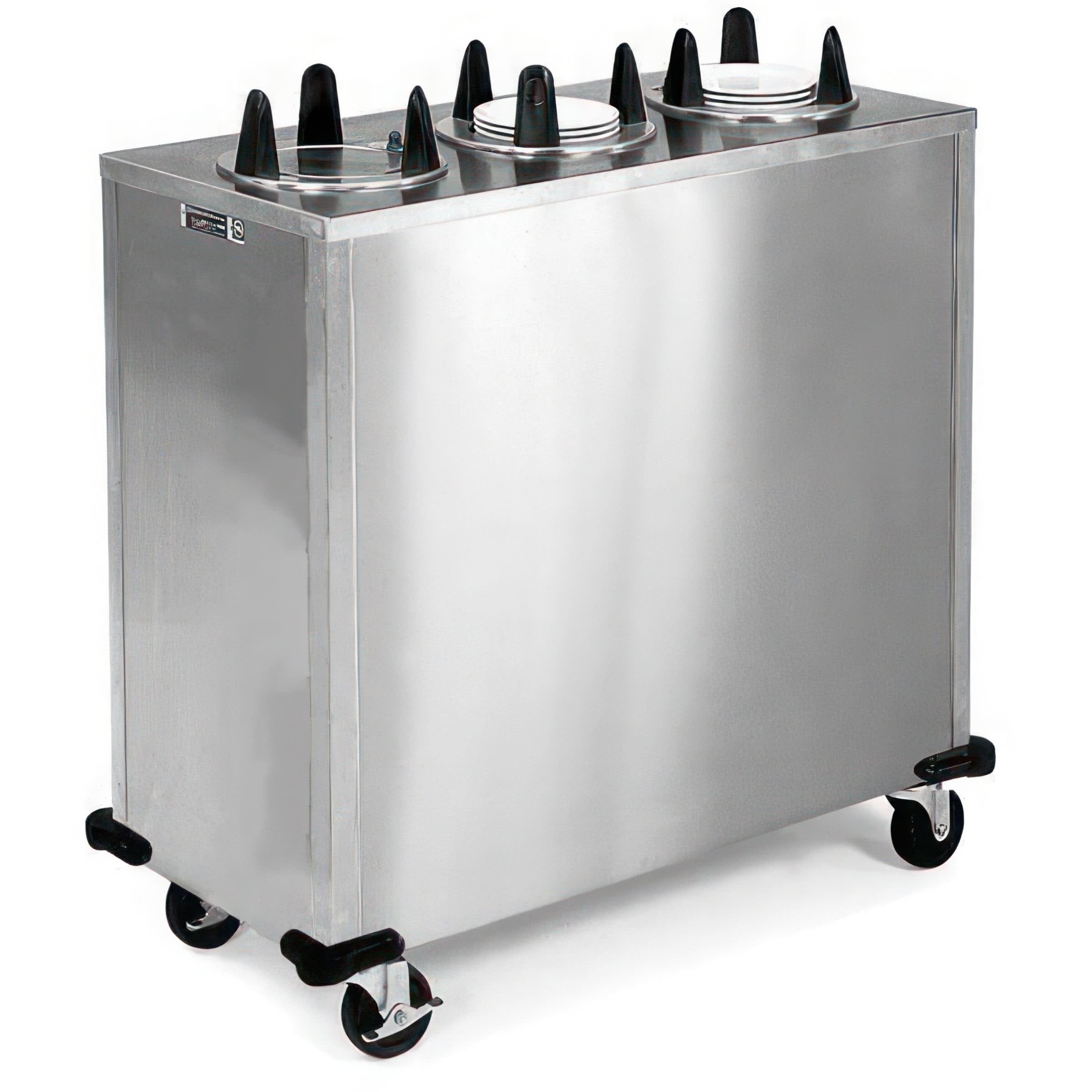 Lakeside Manufacturing 5305 Mobile Plate Dispenser, Non-Heated, Three Stack, for 5-1/8 to 5-3/4 Inch Plates