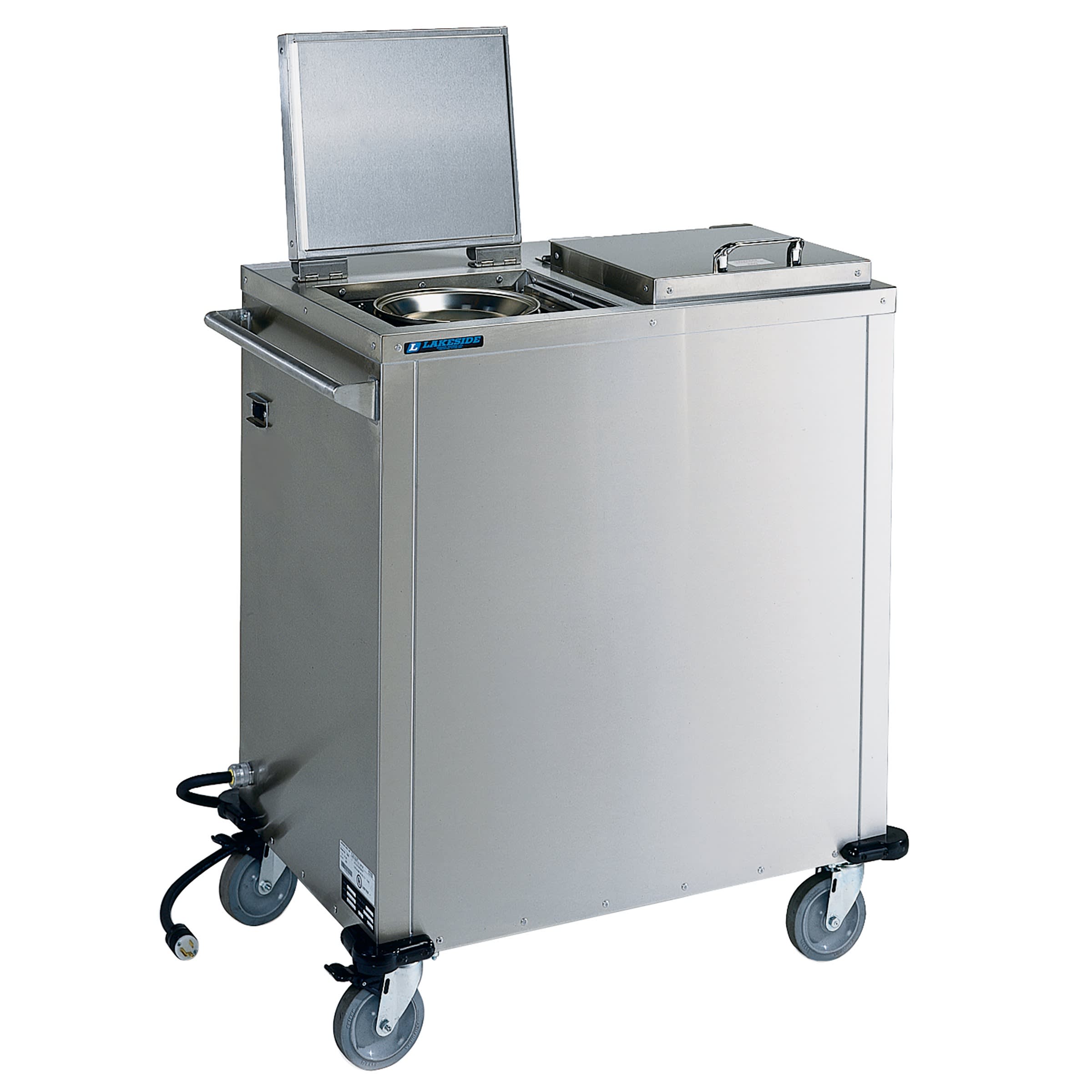 Lakeside Manufacturing 7500 Duo-Therm Mobile Plate and Pellet Dispenser Heated, (2) Self-Leveling Dispensers for 7 to 10 1/4-in. Plates/Pellets, 50 Plate/Pellet Capacity