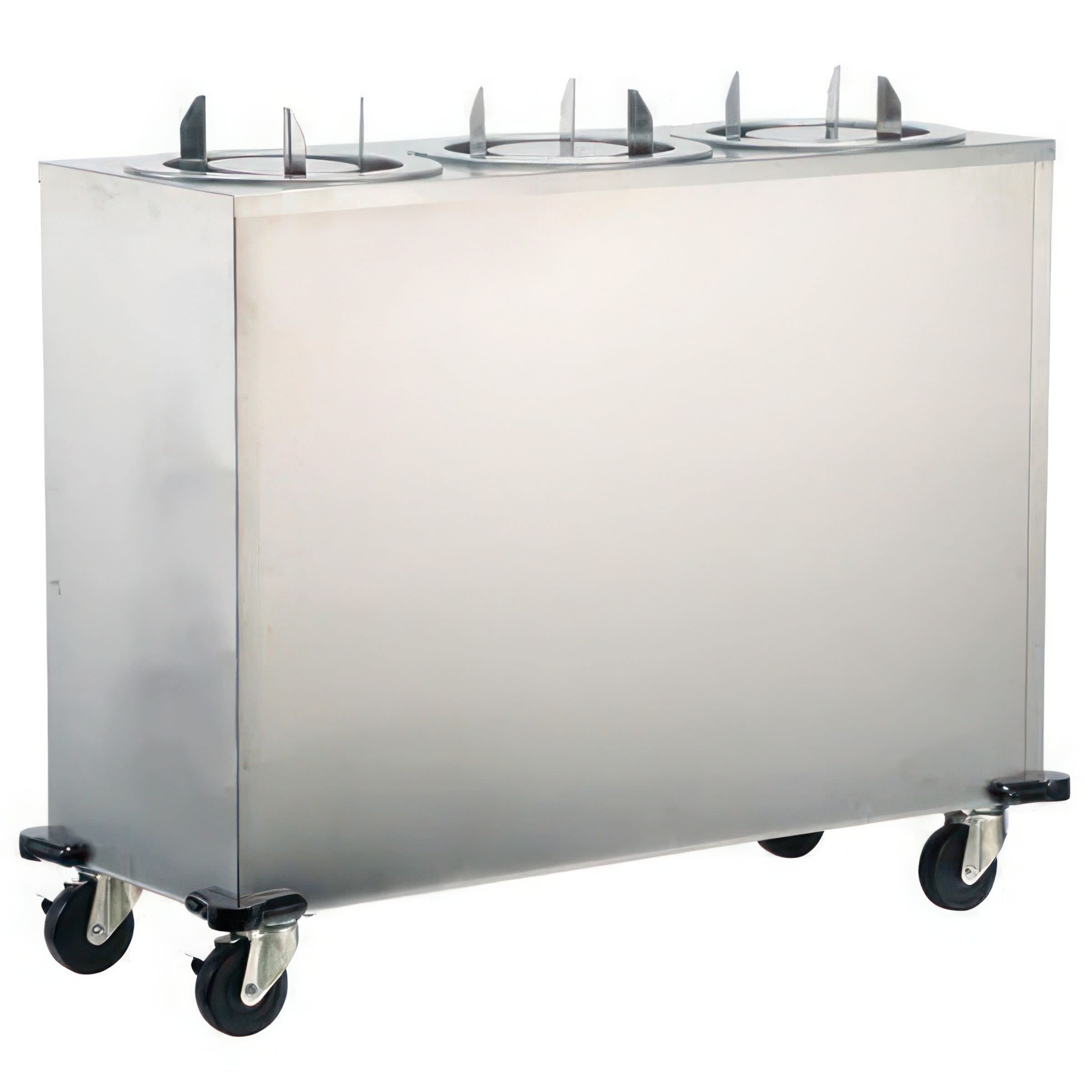 Lakeside Manufacturing 952 Mobile Plate Dispenser, Non-Heated, Adjust-a-Fit, Three Stack for 4-1/4 to 7-1/2 Inch Plates