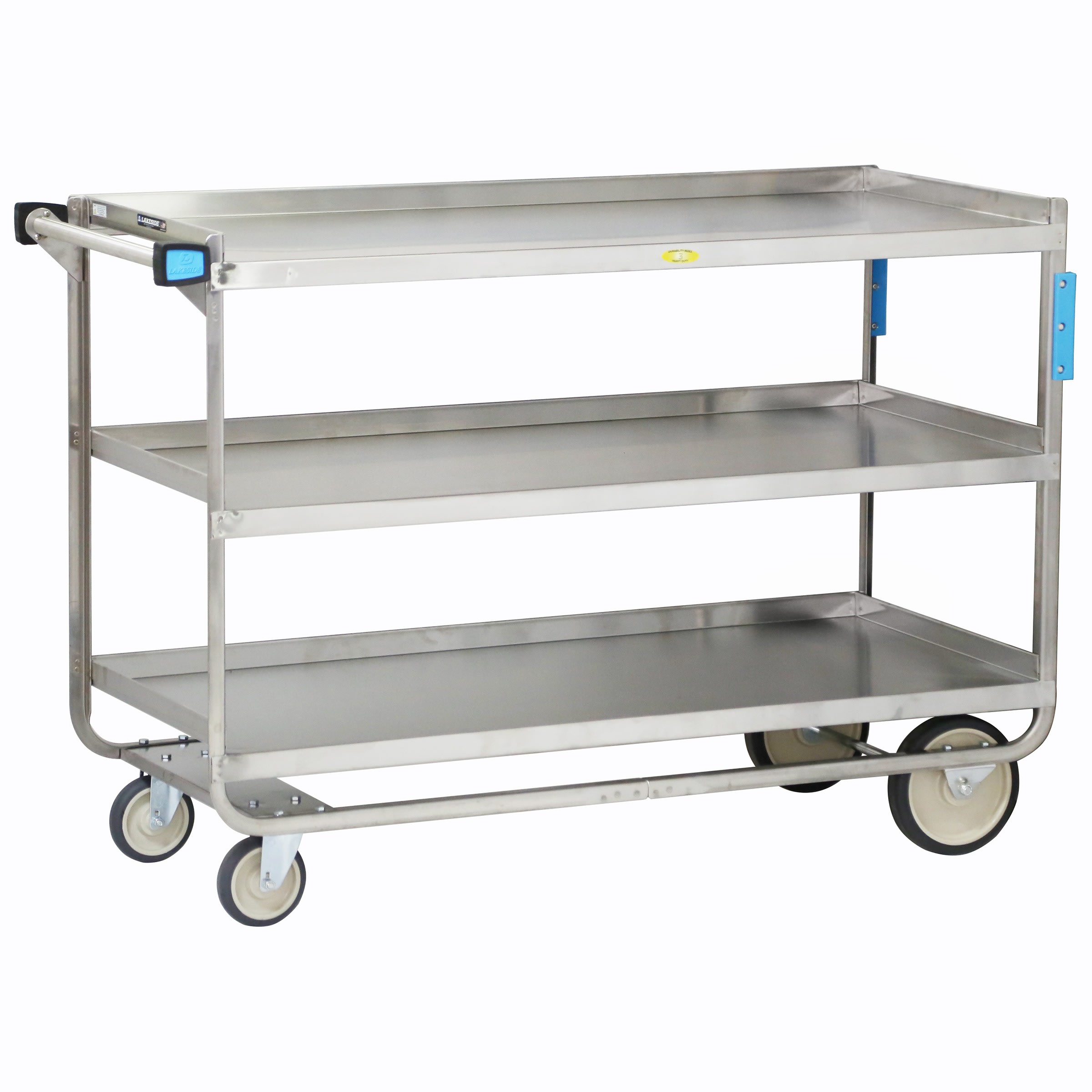 Lakeside Manufacturing 559 Stainless Steel Utility Cart 3 Shelf: 21" x 49", Heavy-Duty 700-Lb. Capacity