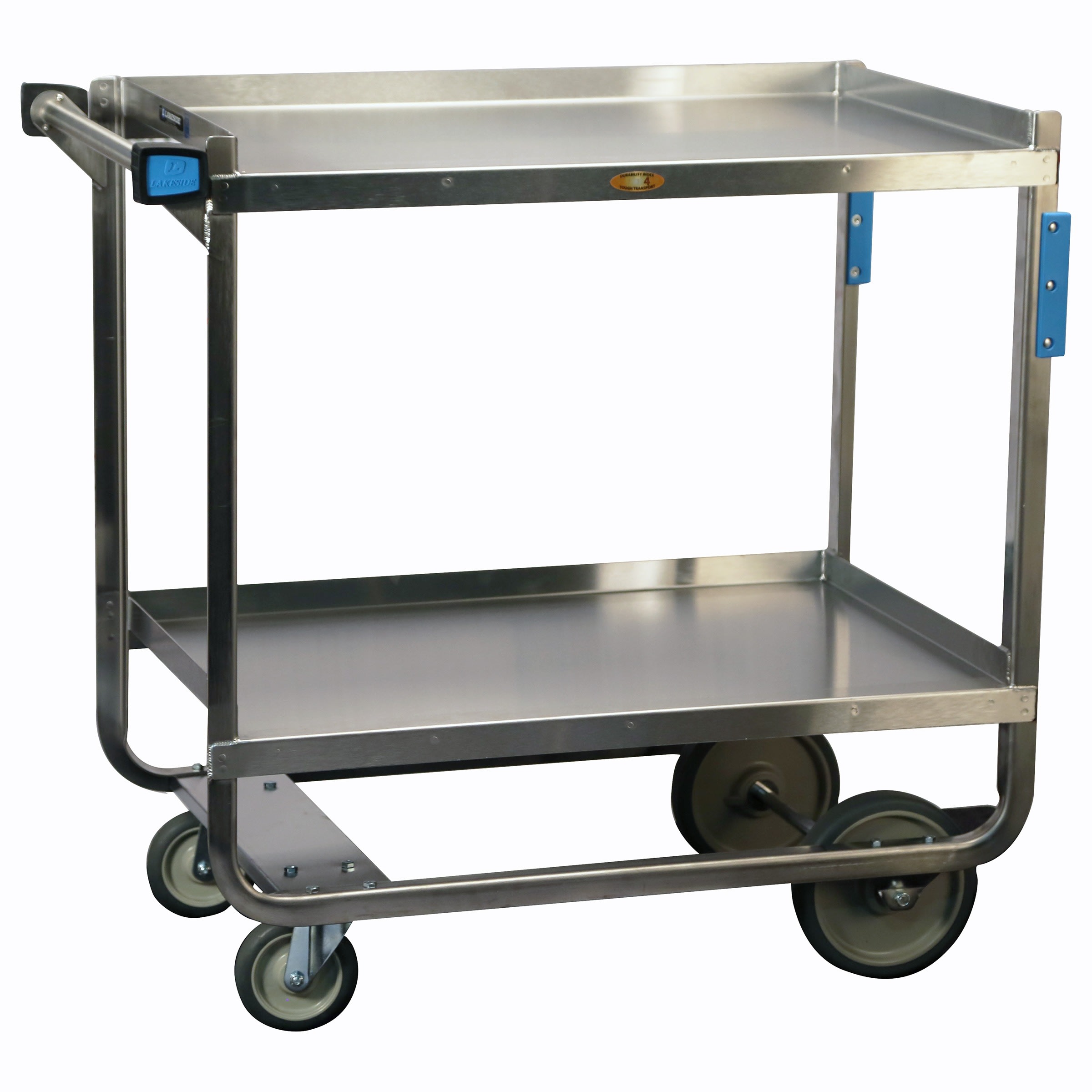 Lakeside Manufacturing 958 Stainless Steel Utility Cart 2 Shelf: 21" x 49", 1000-Lb. Capacity