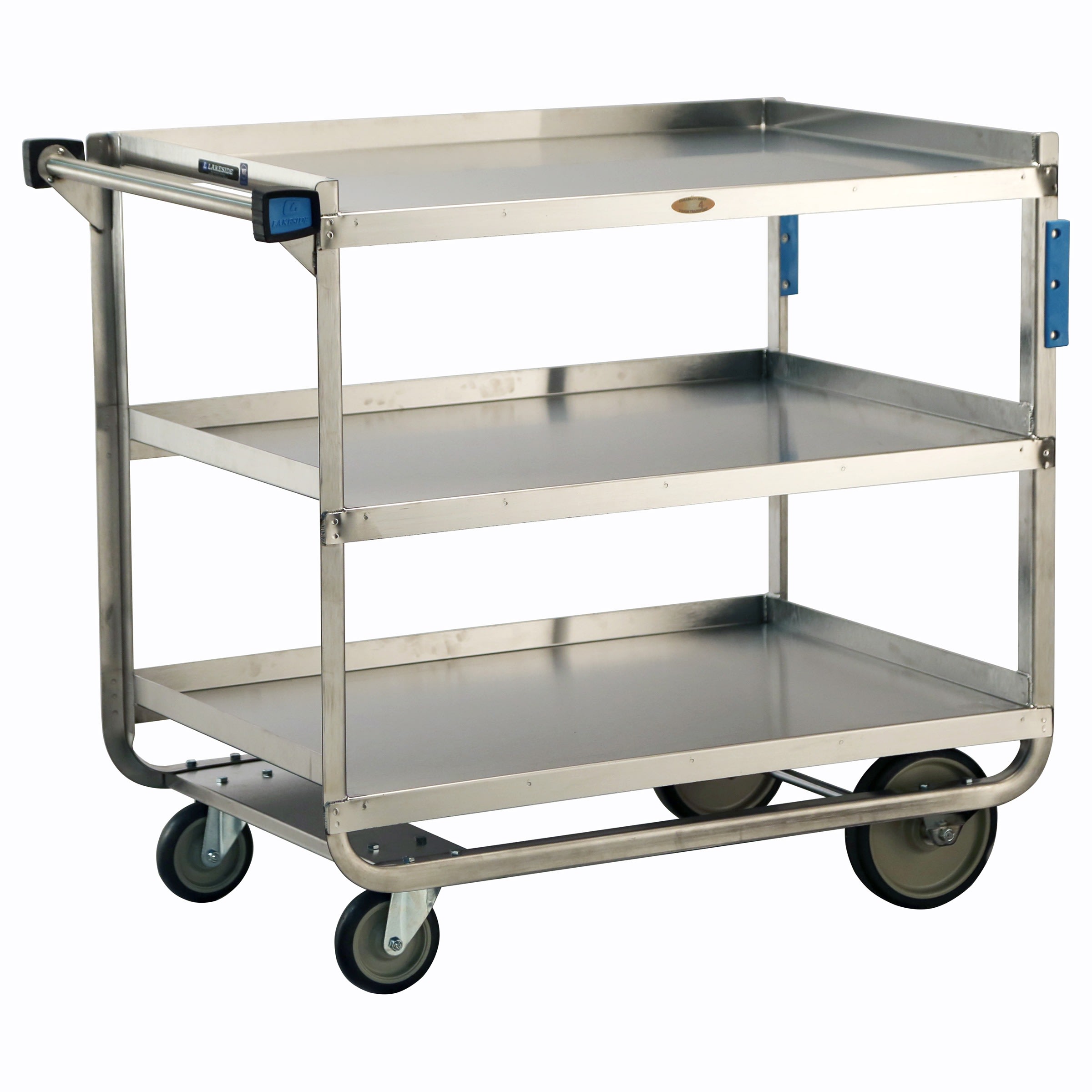 Lakeside Manufacturing 954 Stainless Steel Utility Cart 3 Shelf: 24" x 42", 1000-Lb. Capacity