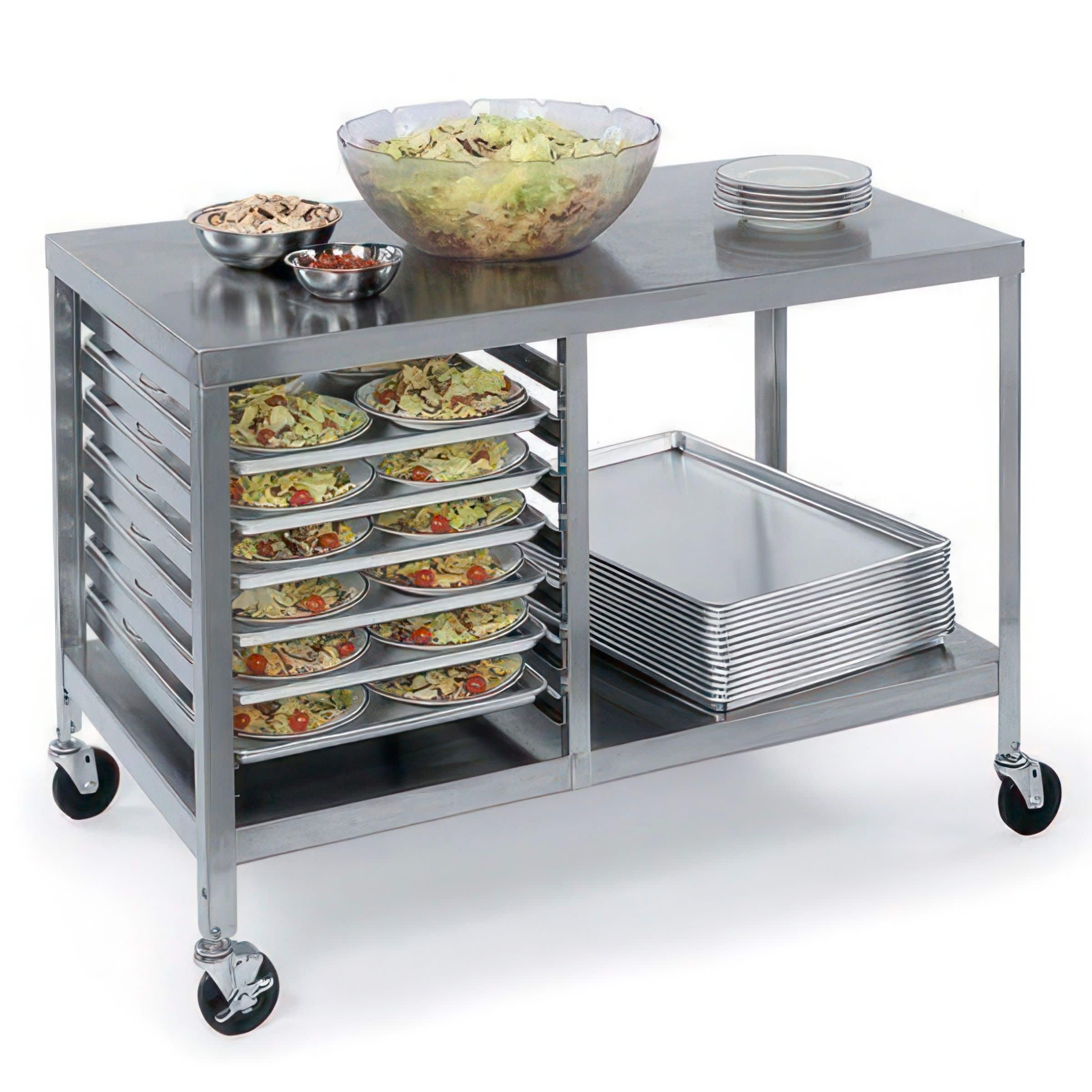 Lakeside Manufacturing 130 Work Table with 27 x 48 Inch Work Surface, 15 Pan Capacity