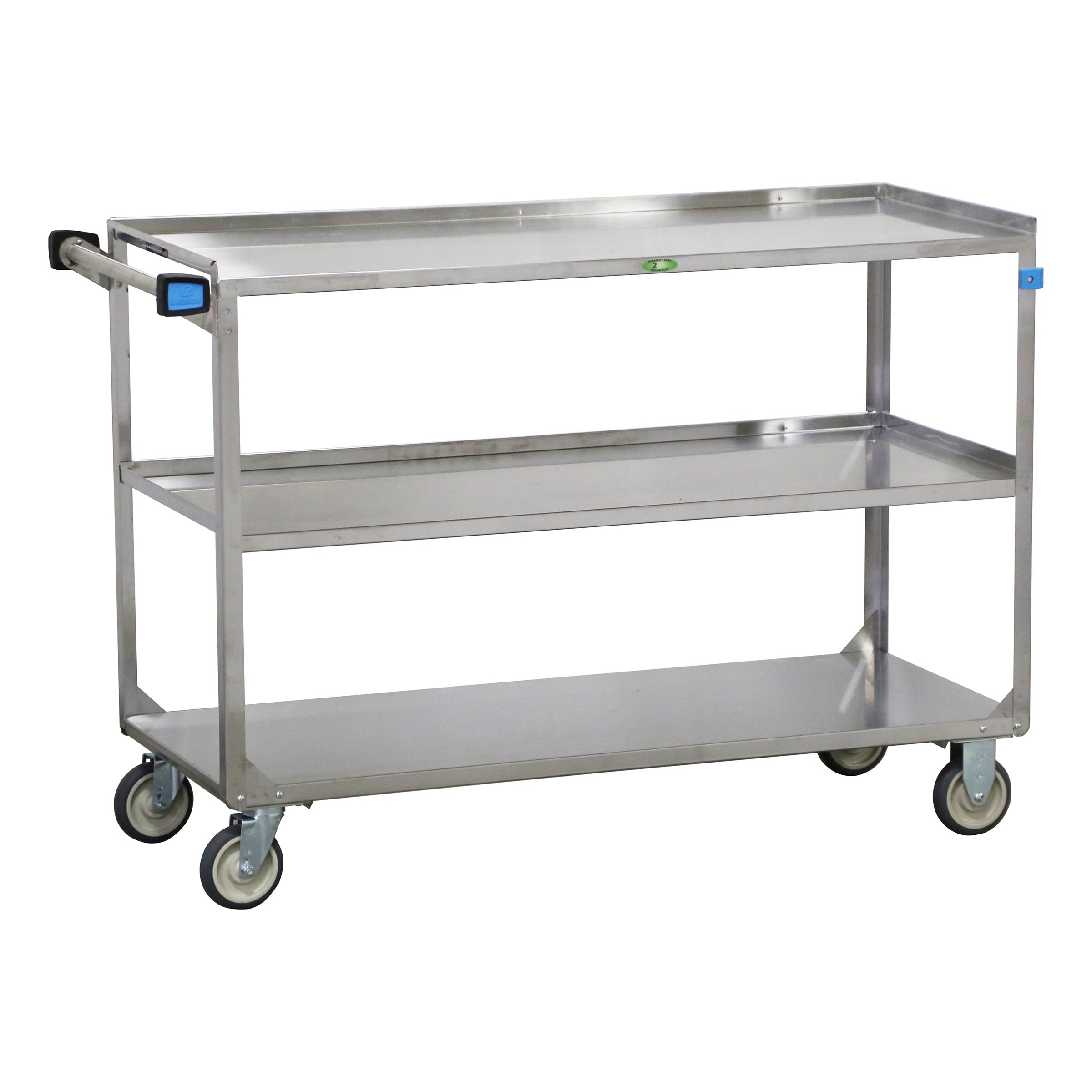 Lakeside Manufacturing 459 Stainless Steel Utility Cart, 3 Shelf: 21" x 49", 500-Lb. Capacity