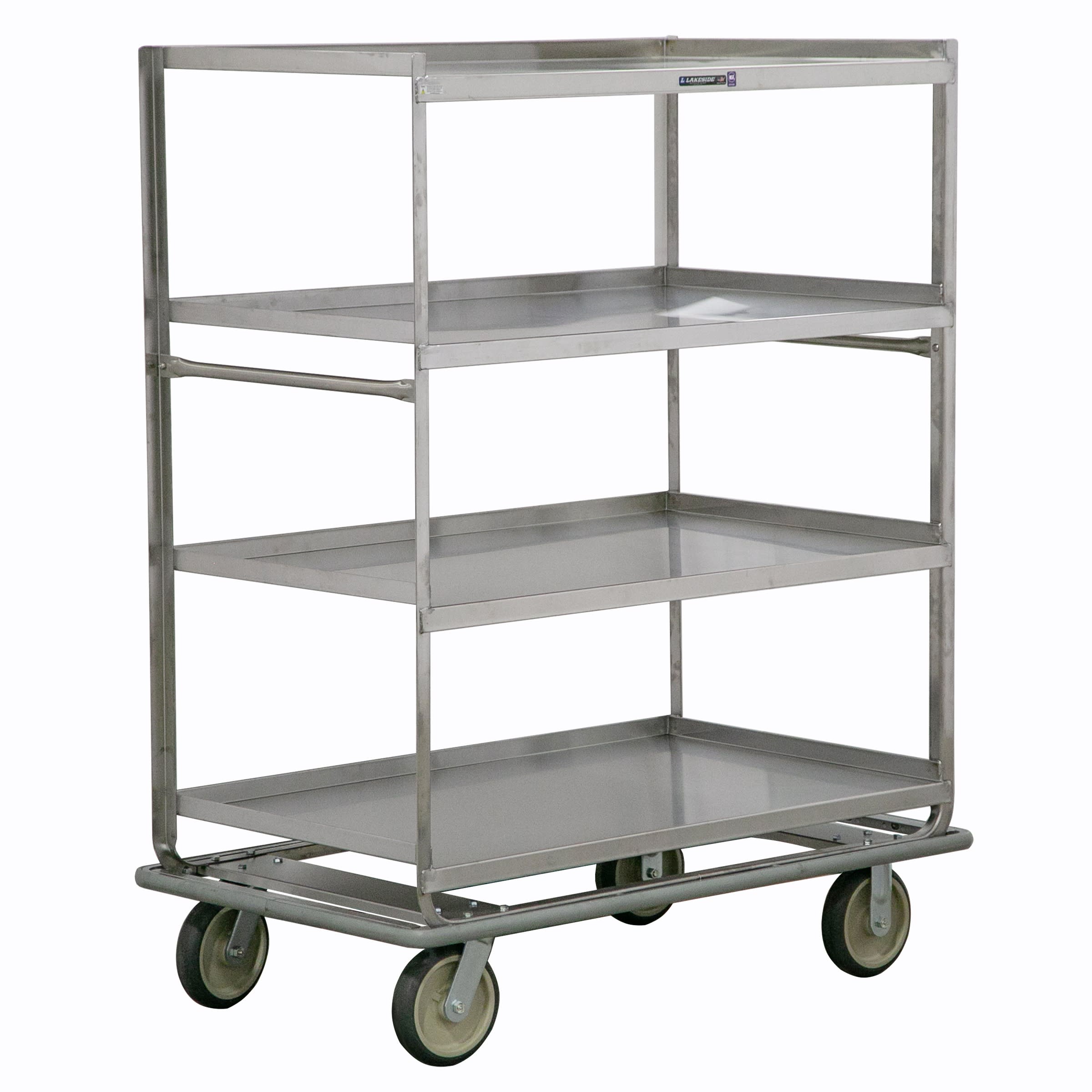Lakeside Manufacturing 583 Queen Mary Banquet Cart, 4 Shelf: 28" x 46", 3 Edges up and 1 Down, 1,000-Lb. Capacity