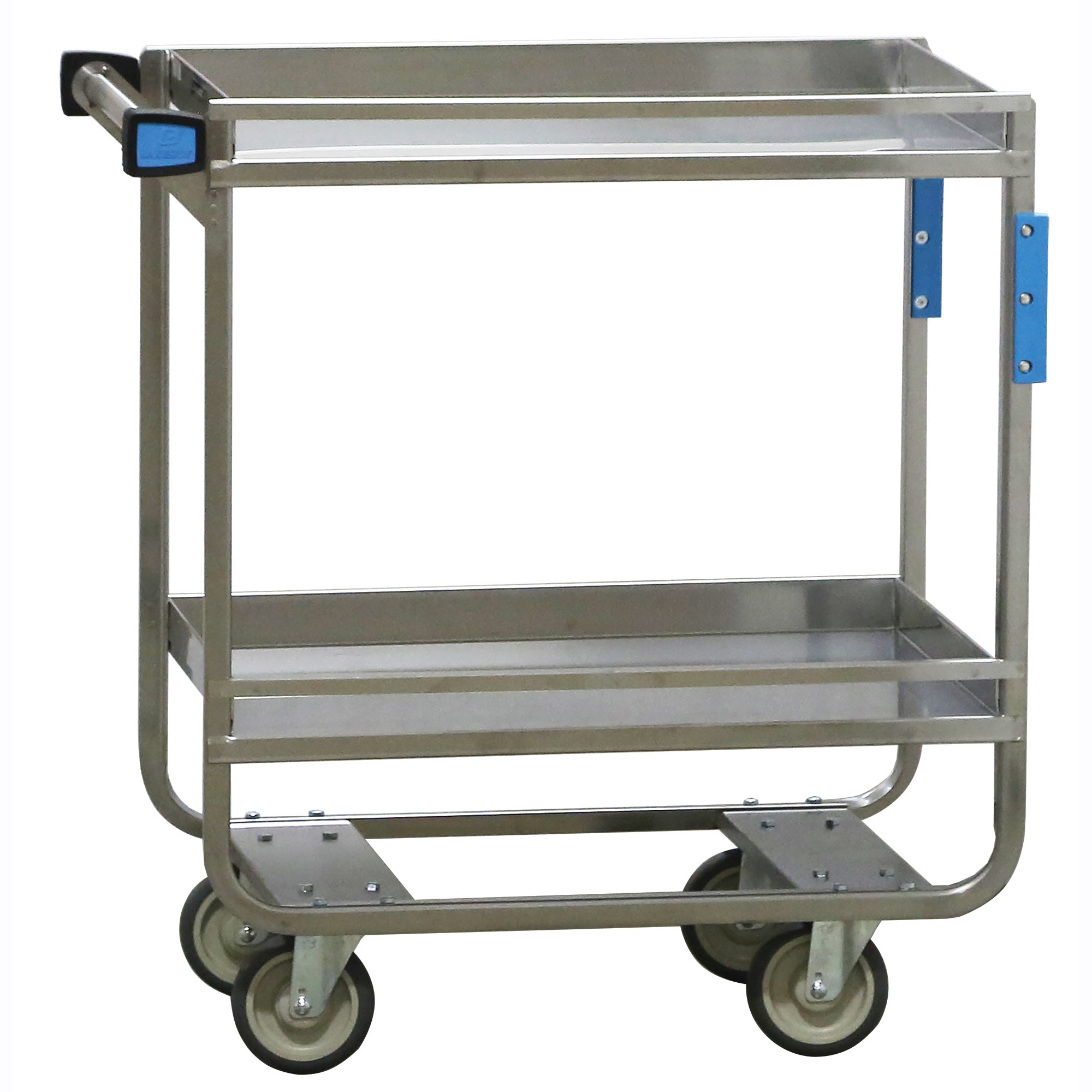 Lakeside Manufacturing 725 Guard Rail Utility Cart, 2 Shelf: 18" x 27", Heavy-Duty 700-Lb. Capacity