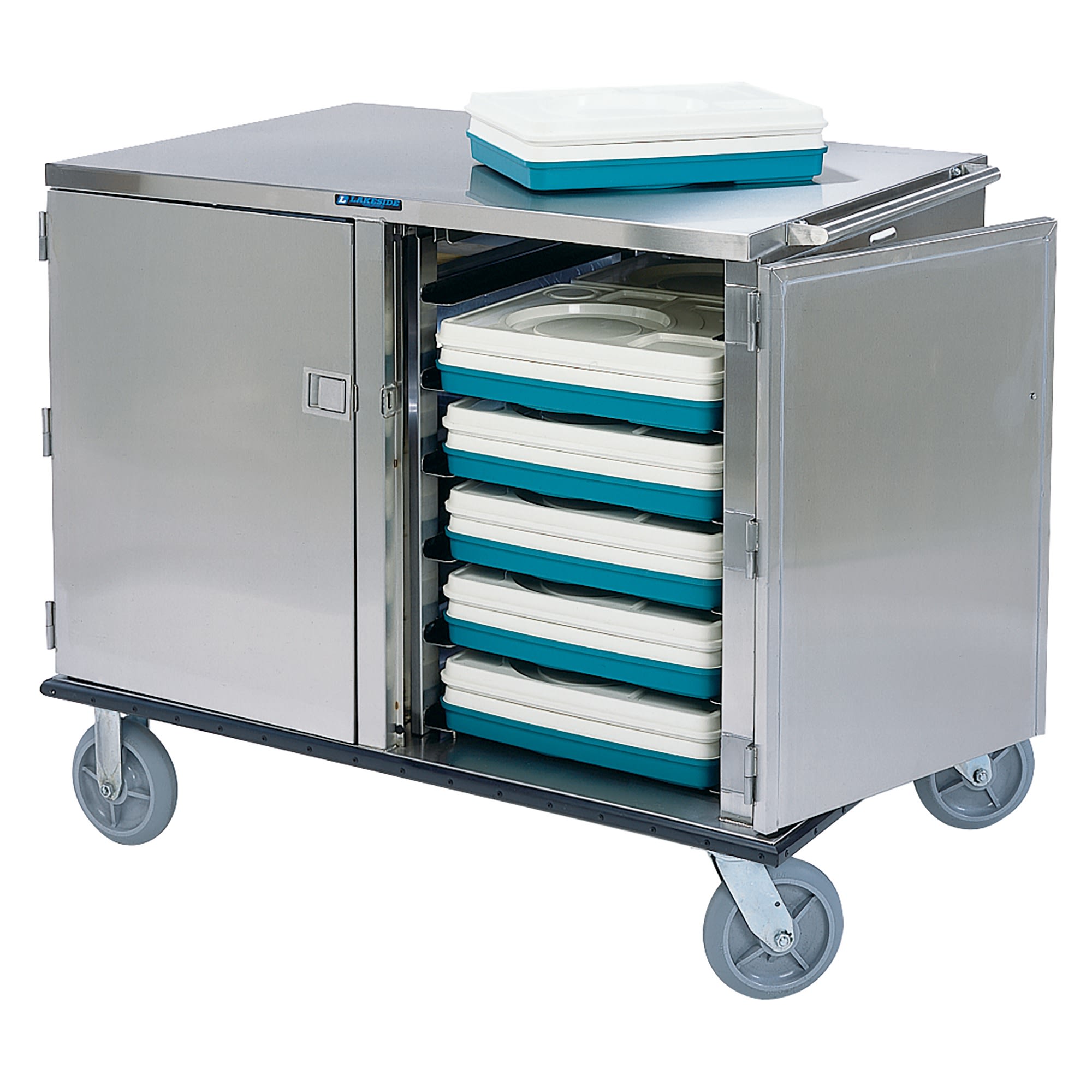 Lakeside Manufacturing 836 Premier Series Tray Delivery Cart Low Profile, 28 Tray Capacity