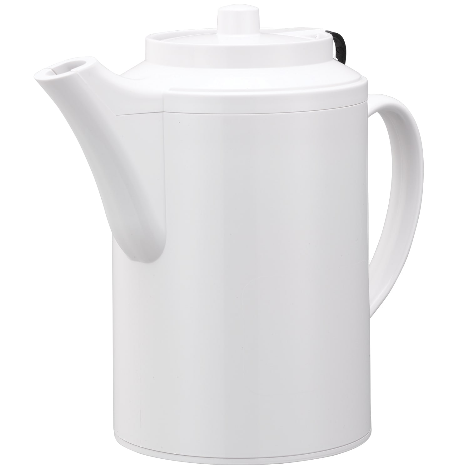 Service Ideas TST612WH Double Wall Teapot Tethered, Plastic Teapot, Double Wall, 16 Ounce, White