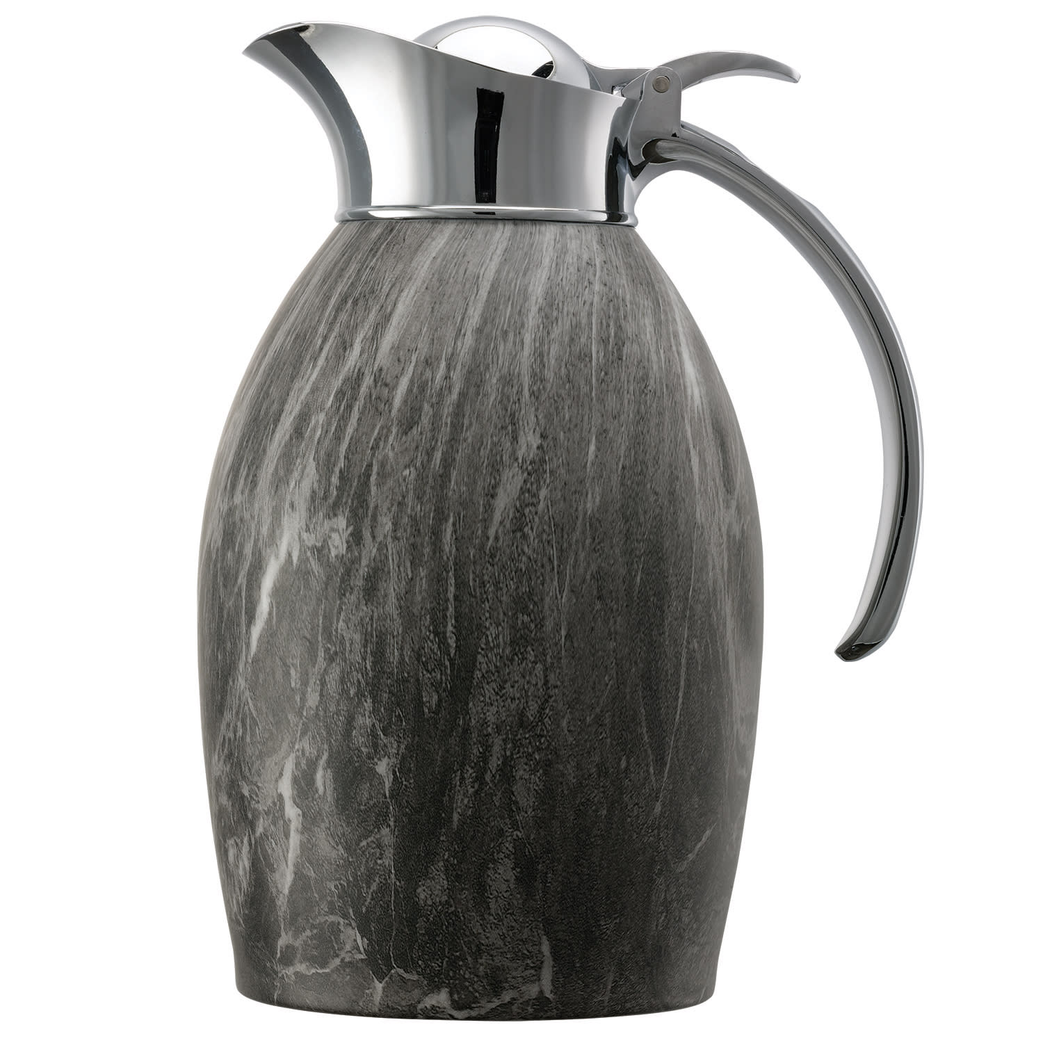 Service Ideas NIC10BSGM Nicollet Series, Vacuum Insulated Carafe, Stainless Vacuum, 1 Liter, Gray Marble