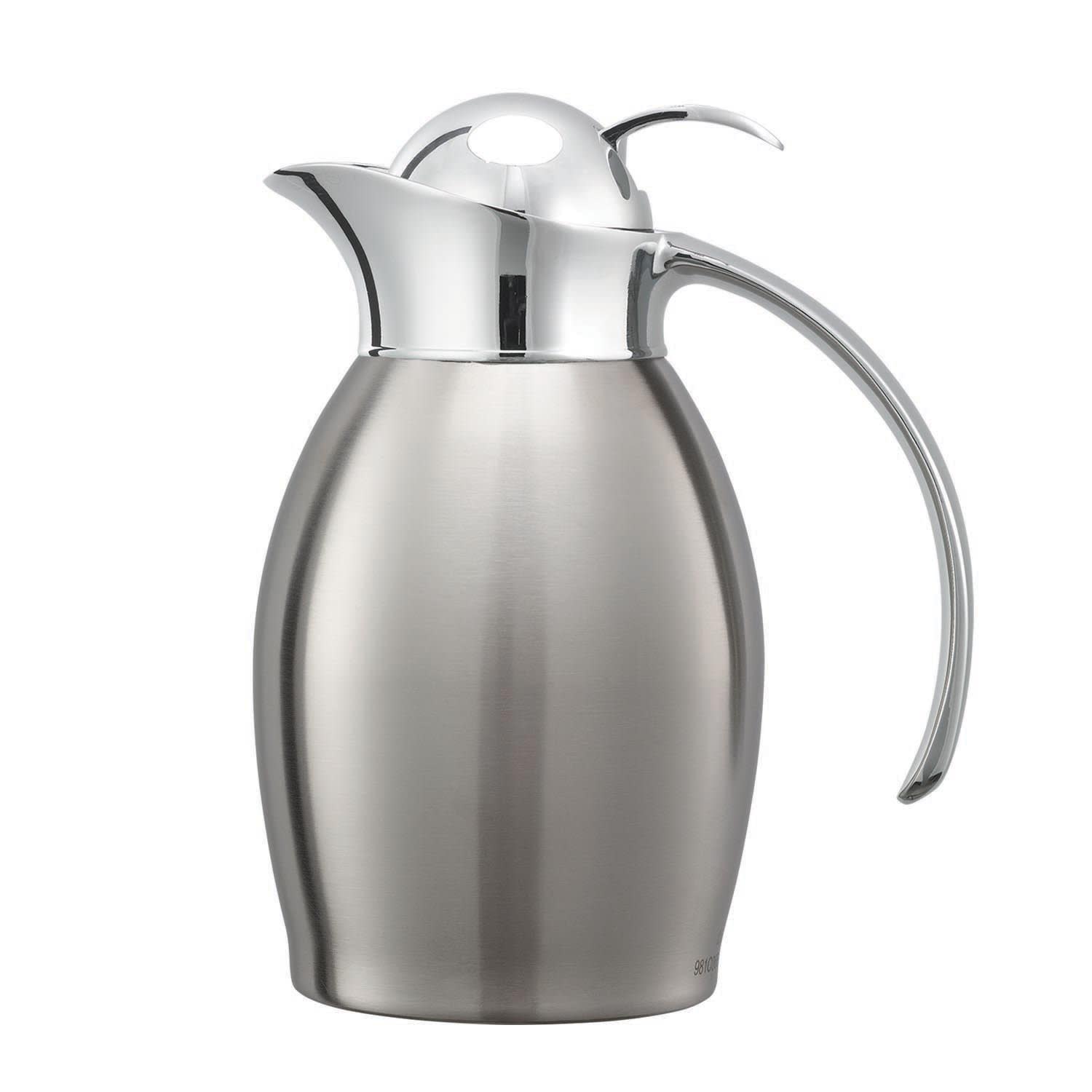 Service Ideas NIC06BSPB Nicollet Series, Vacuum Insulated Carafe, Stainless Vacuum, 0.6 Liter, Brushed with Polished Accents