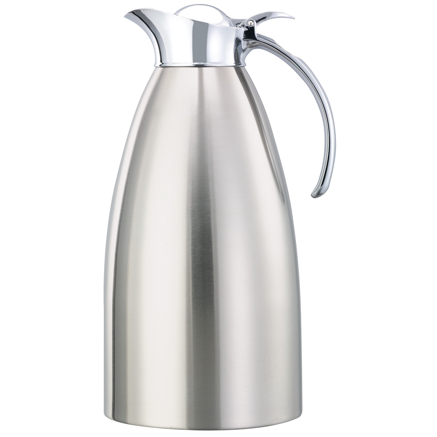 Service Ideas MAR20BS Marquette Series, Vacuum Insulated Carafe, Stainless Vacuum, 2 Liter, Brushed with Polished Accents