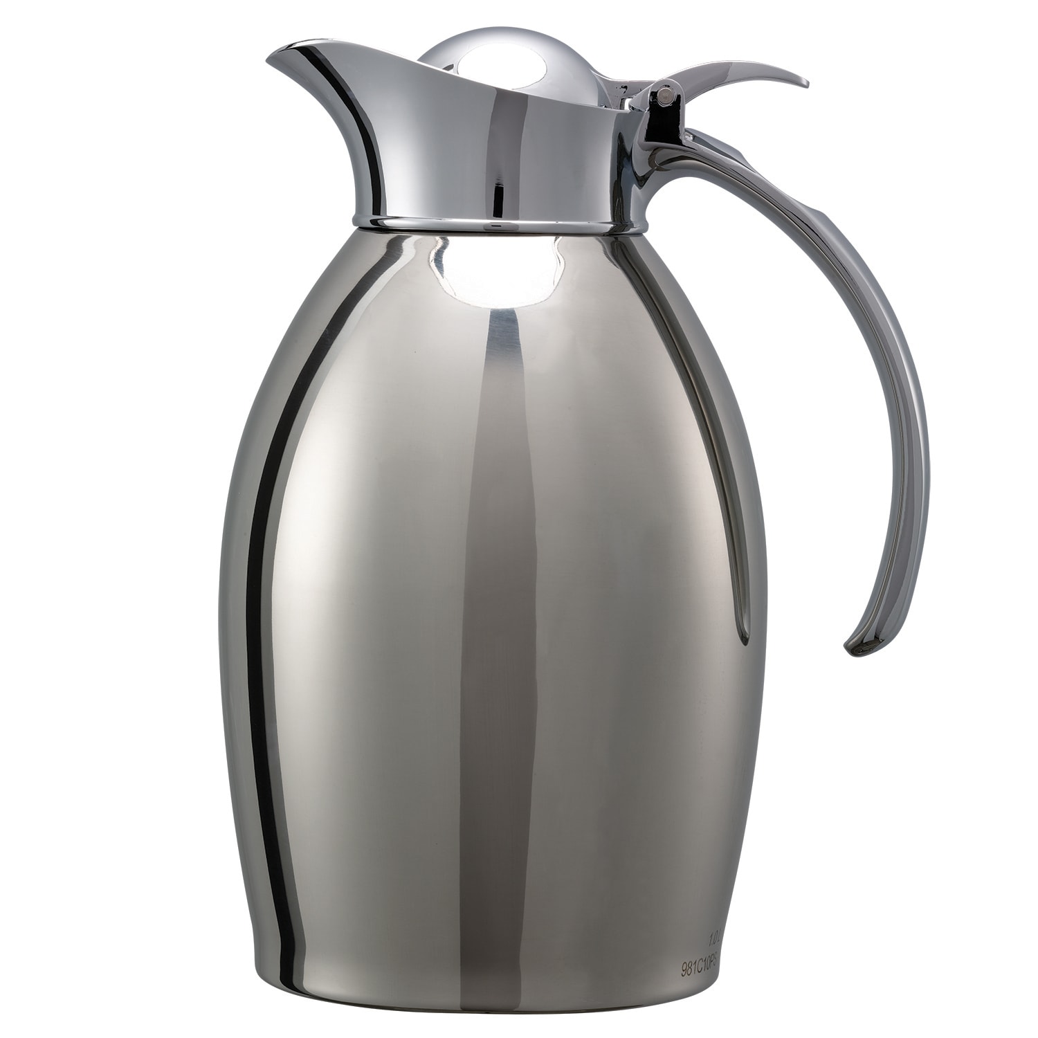 Service Ideas NIC10PS Nicollet Series, Vacuum Insulated Carafe, Stainless Vacuum, 1 Liter, Polished Stainless