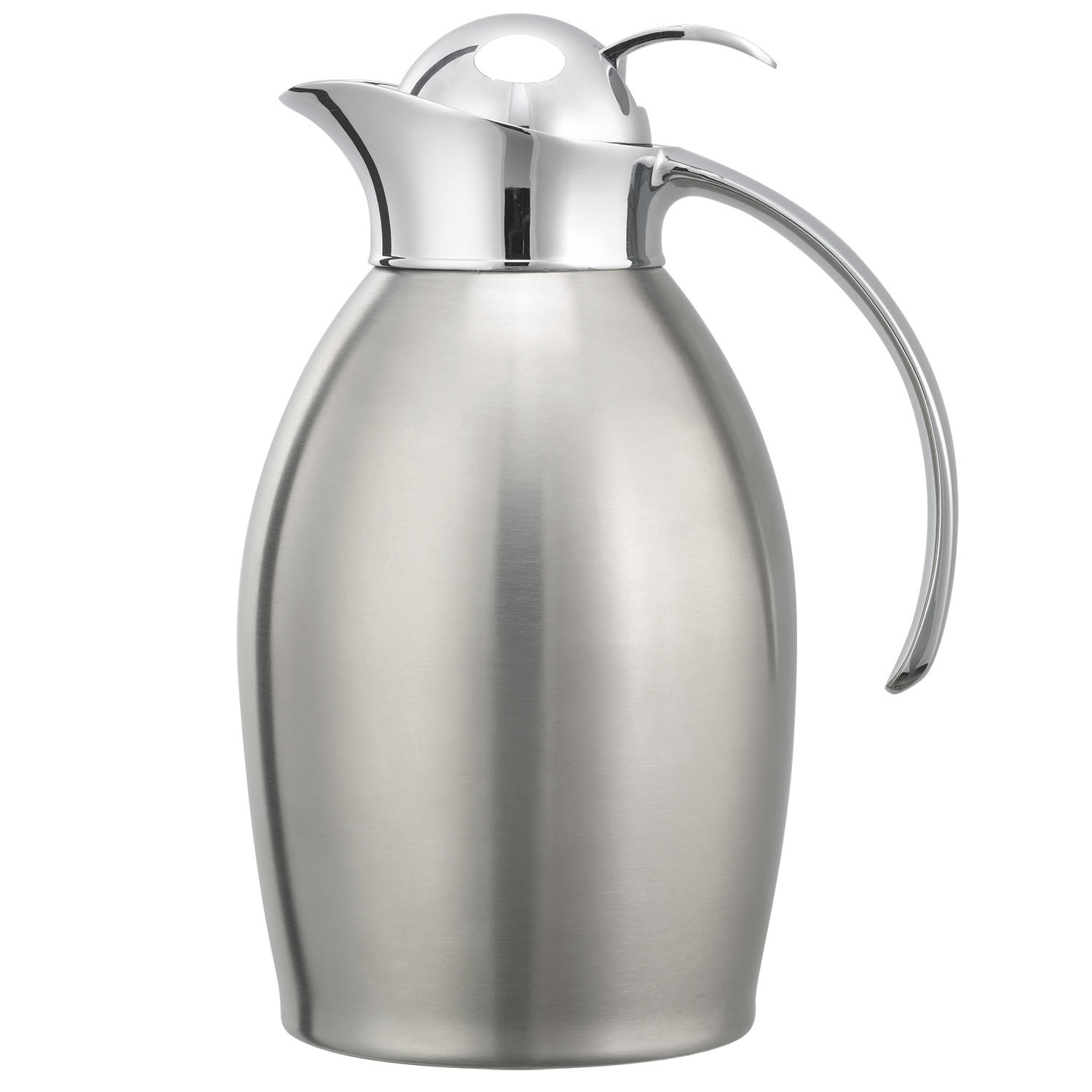 Service Ideas NIC10BSPB Nicollet Series, Vacuum Insulated Carafe, Stainless Vacuum, 1 Liter, Brushed with Polished Accents