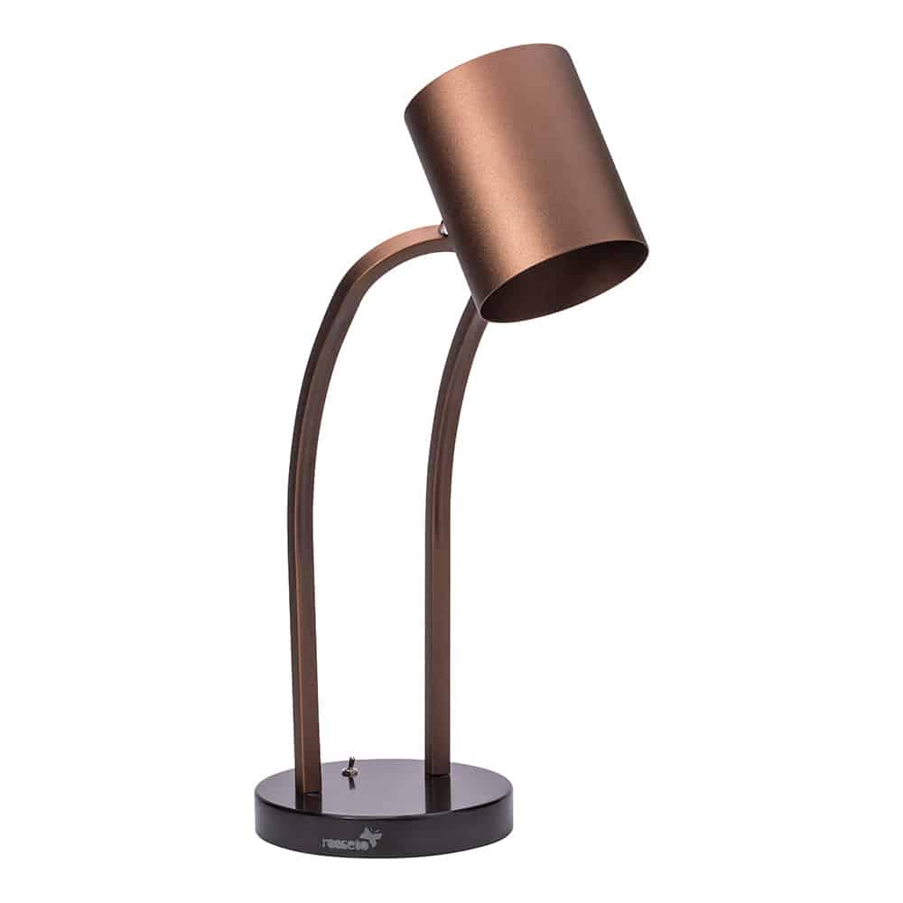 Rosseto HL025 Single Bronze Heat Lamp Black Iron Base Plain Shade