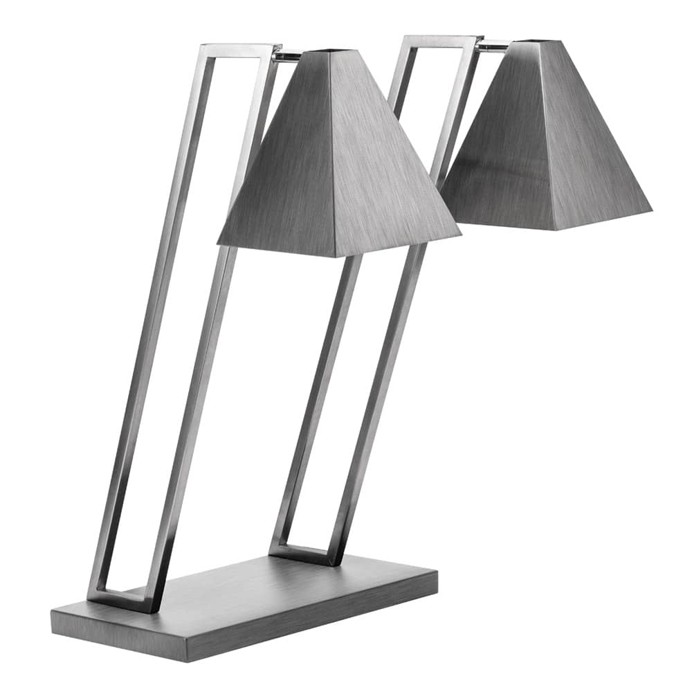 Rosseto HL014 Double Stainless Steel Pyramid Heat Lamp w/Metal Base
