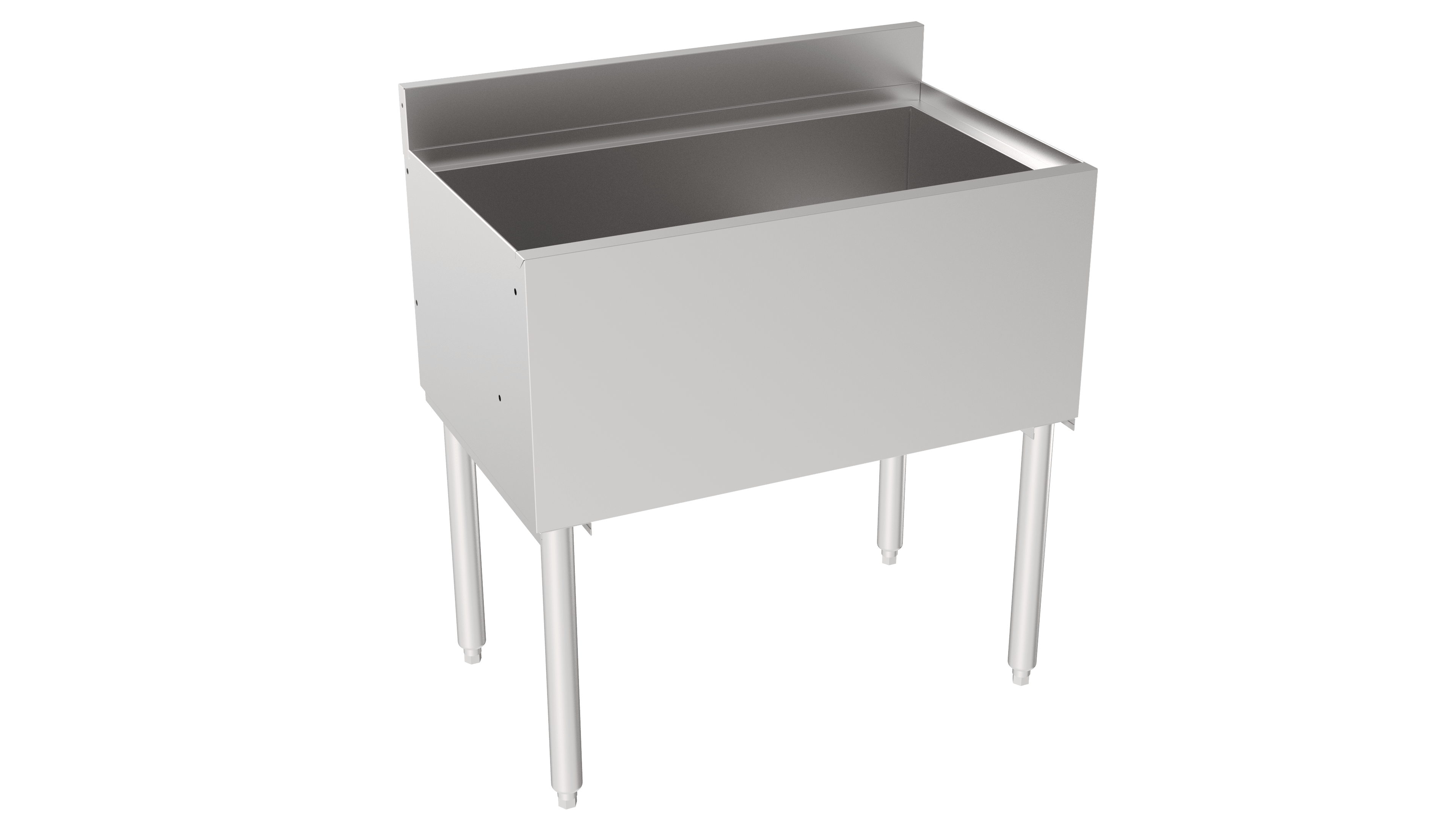 Krowne 18-30 Silver Series 30"W Insulated Ice Bin with Sliding Cover, Stainless Steel
