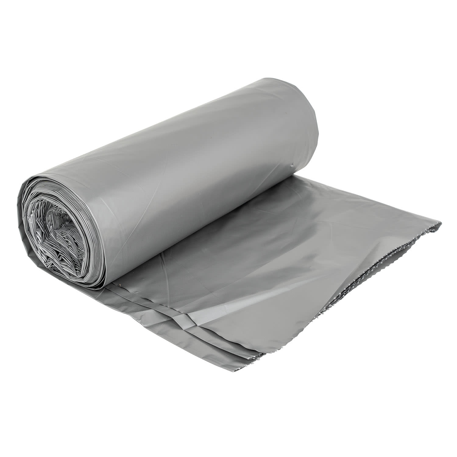 Right Choice 78000246 LDPE 60-Gallon Can Liner Roll, Silver, 39" x 56", 1.7 Mil, Case of 50