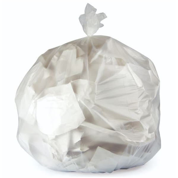 Right Choice 78000086 HDPE 33 Gallon Can Liner Roll, Natural, 13 Mic, 33" x 40", Case of 500