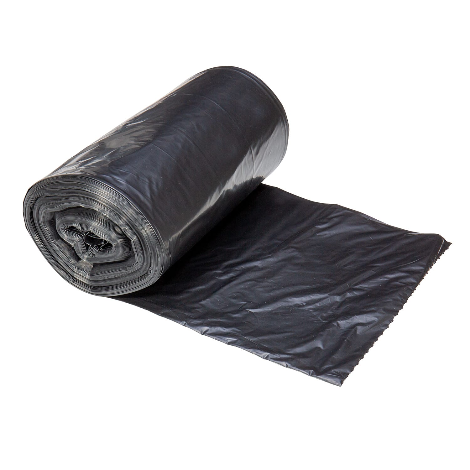 Right Choice 78000137 LDPE 12/16-Gallon Can Liner Roll, Black, 24" x 32", 1 Mil, Case of 250