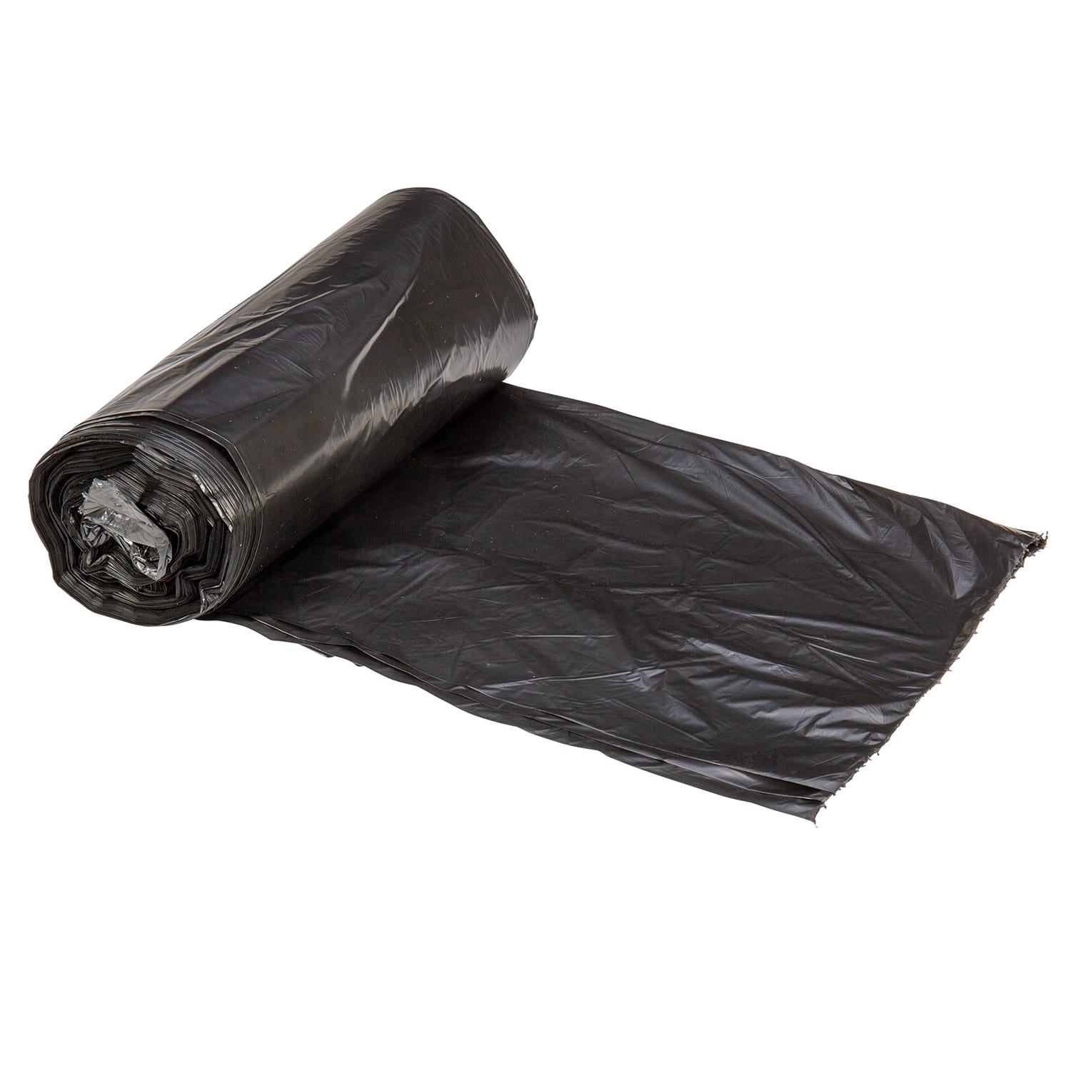 Right Choice 78000125 LDPE 8/10-Gallon Can Liner Roll, Black, 0.3 mil, 24" x 23", Case of 1000
