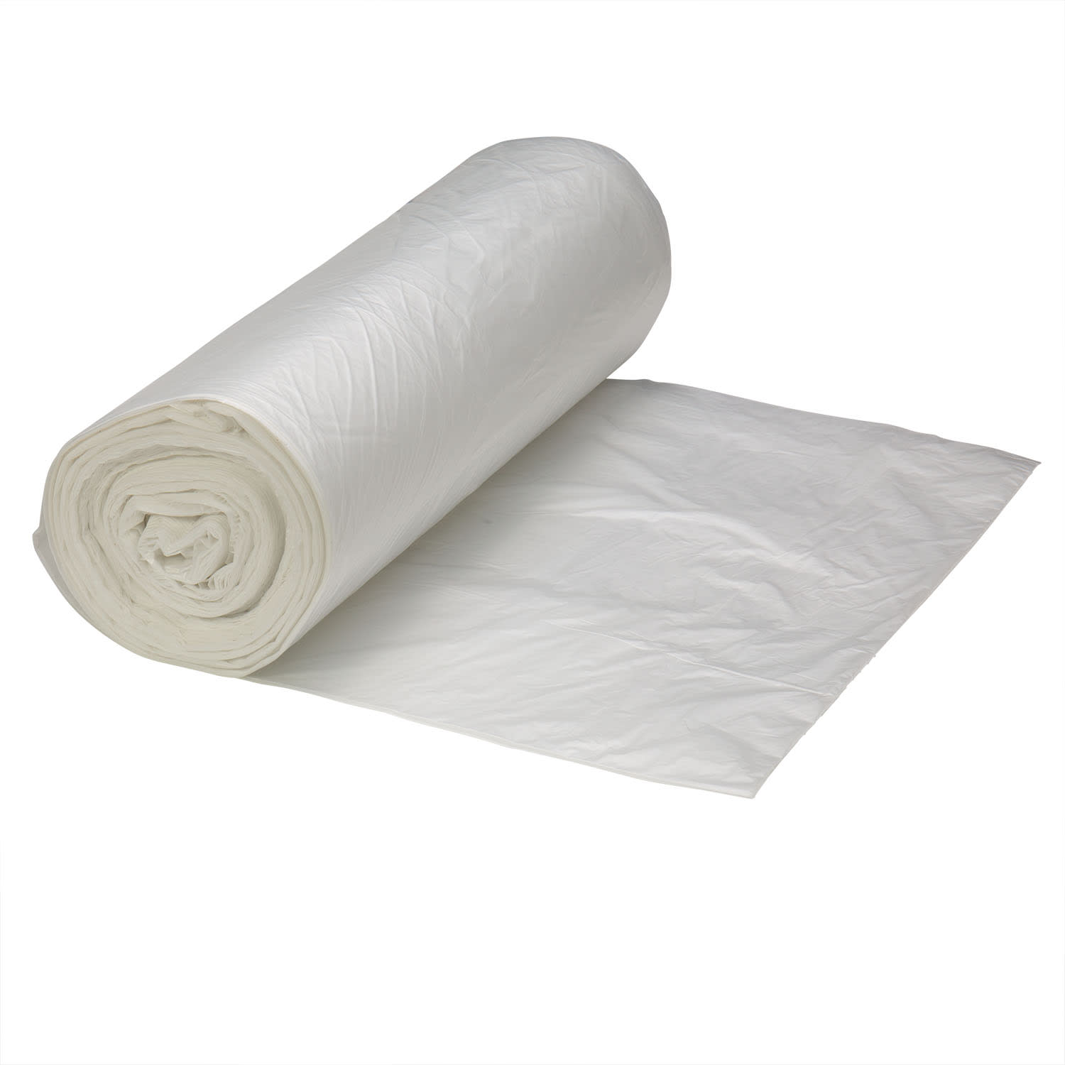 Right Choice 78000068 HDPE 60-Gallon Can Liner Roll, Natural, 38" x 60", 12 Mic, Case of 200