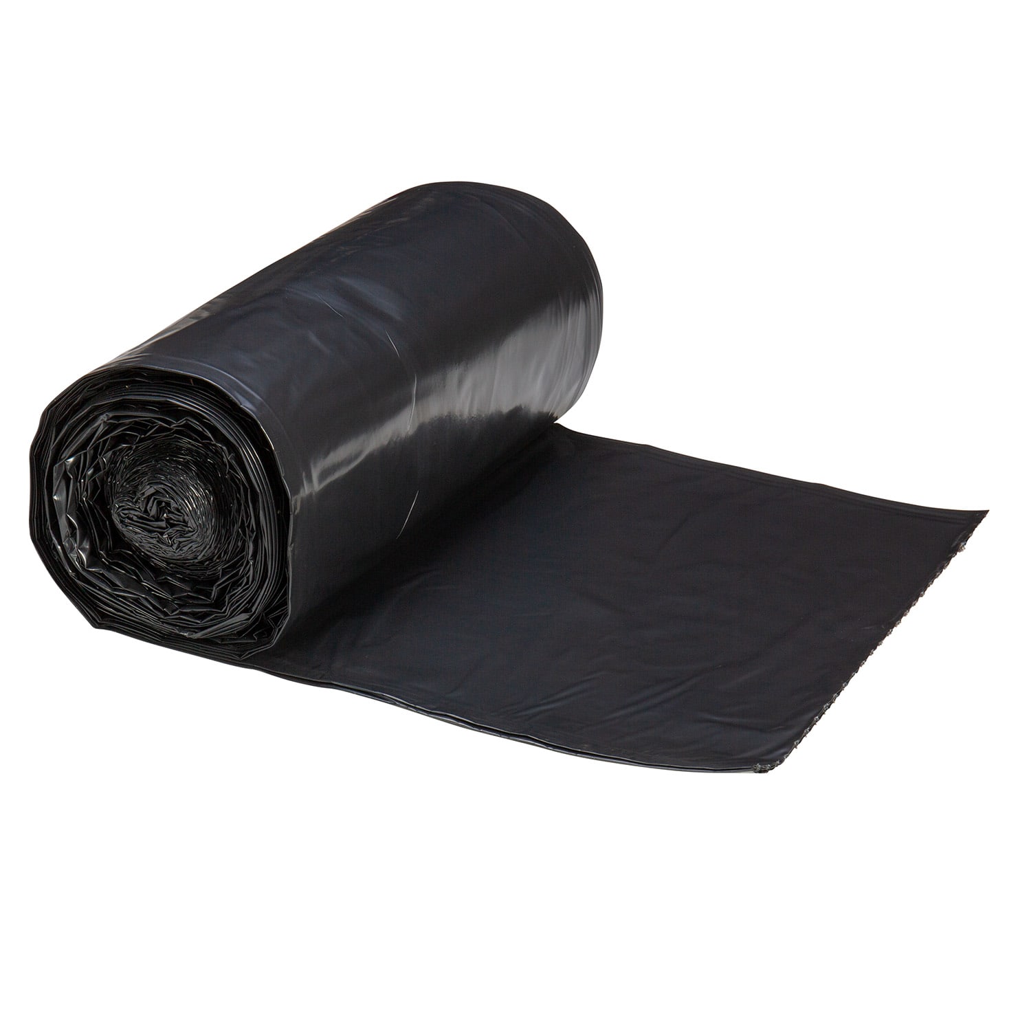 Right Choice 78000260 LDPE (Repro) 40/45-Gallon Can Liner Roll, Black, 1.7 Mil, 40" x 46", Case of 100