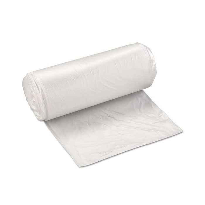 Right Choice 78000043 HDPE 8/10-Gallon Can Liner Roll, Natural, 24" x 24", 6 Micron, Case of 1000