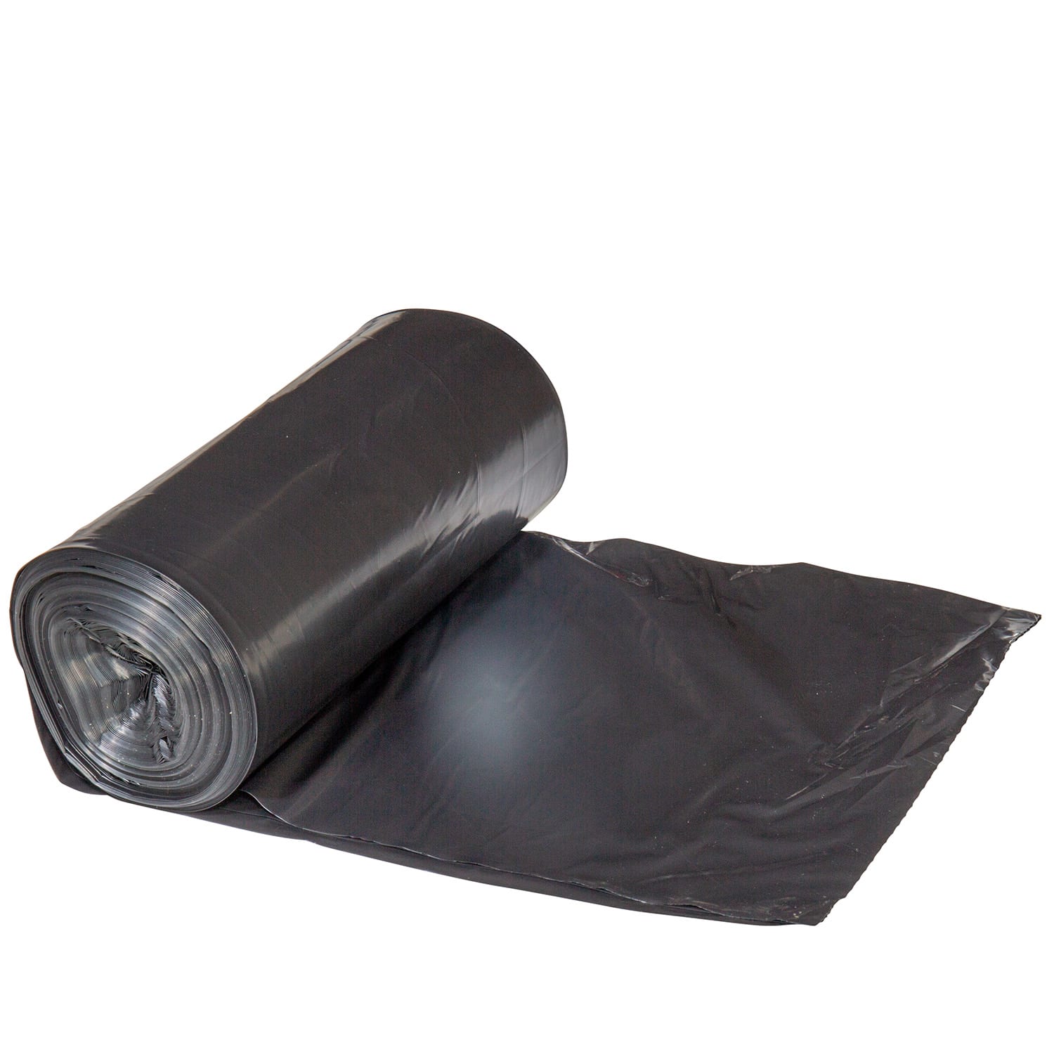Right Choice 78000225 LDPE Can Liner Roll, Black, 60 Gallon, 1.2 Mil, 38" x 58", Case of 100