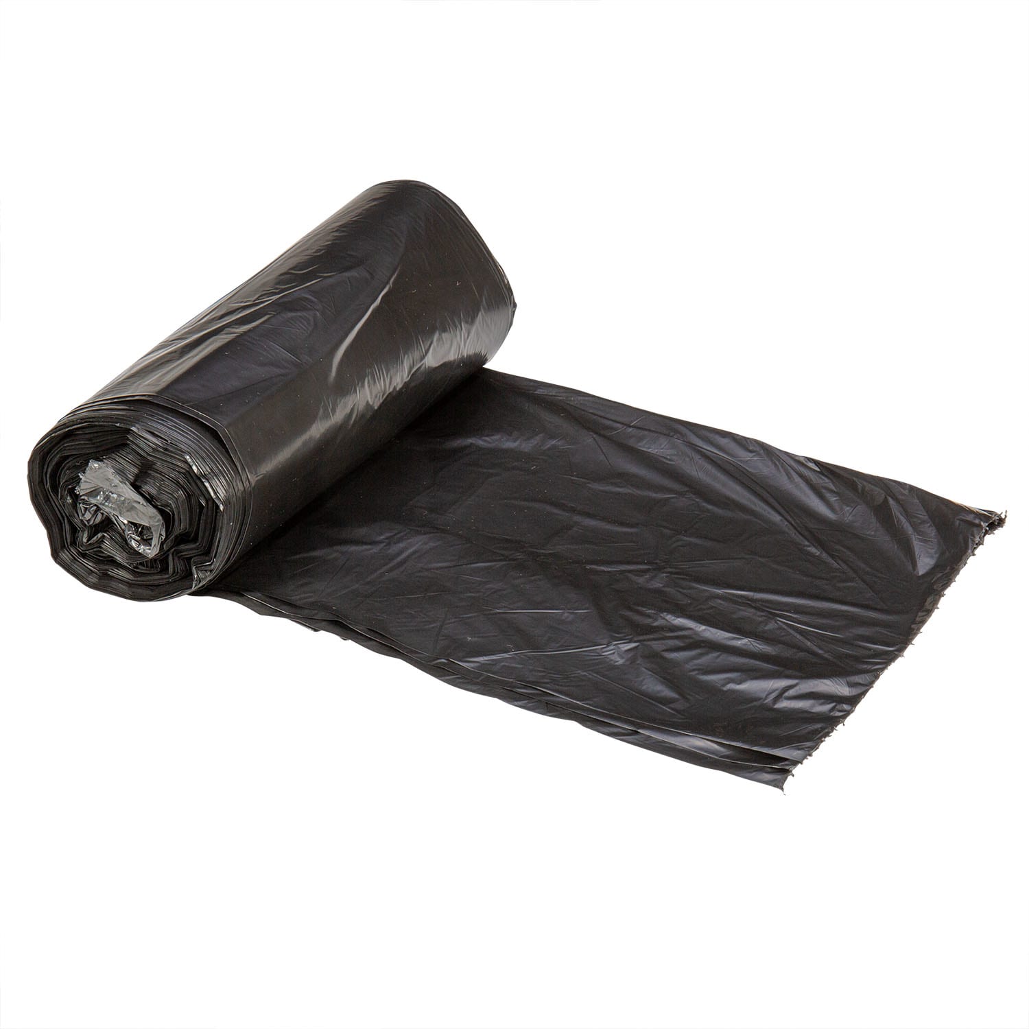 Right Choice 78000081 HDPE 12/16-Gallon Can Liner Roll, Black, 24" x 33", 8 Mic, Case of 1000