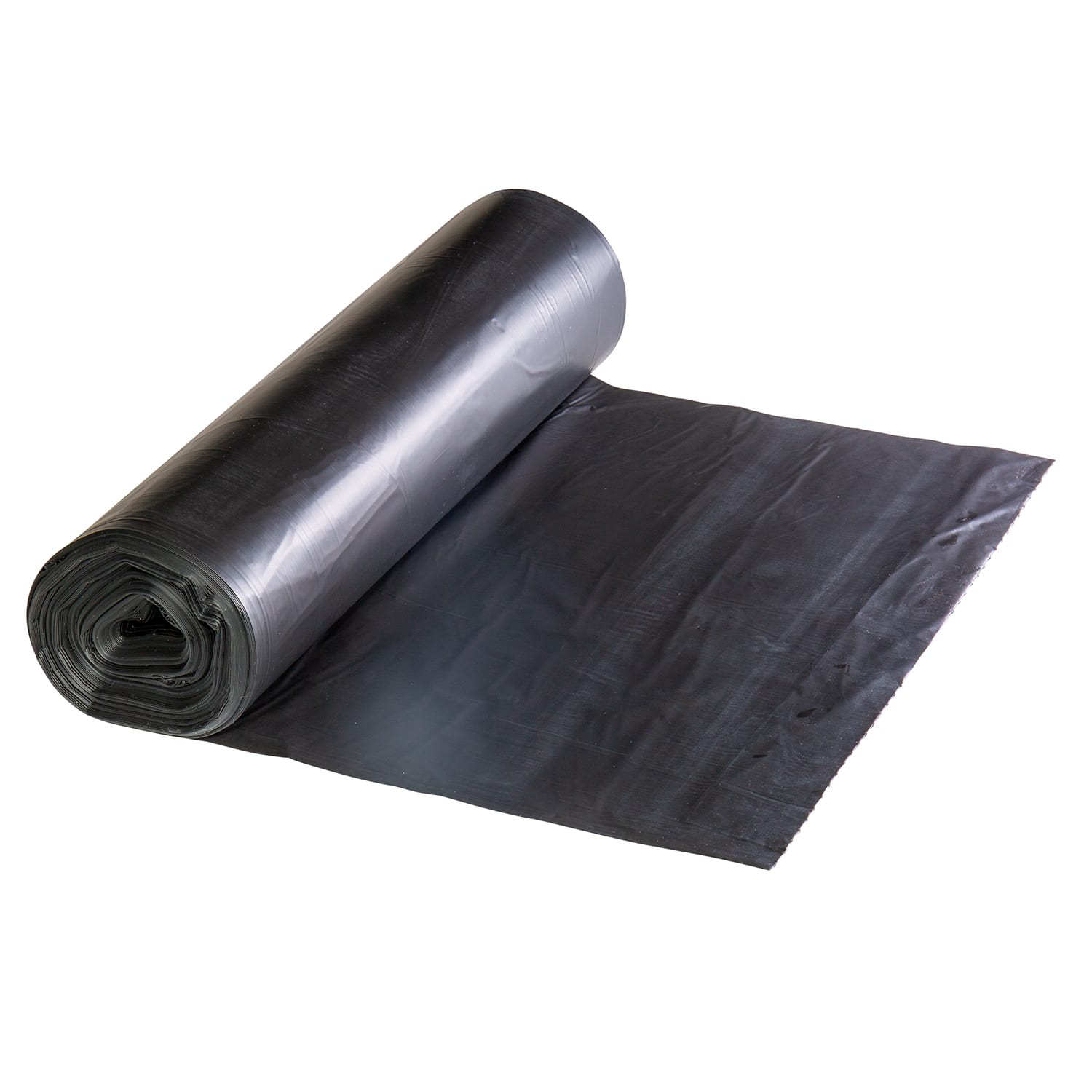 Right Choice 78000095 HDPE 56-Gallon Can Liner Roll, Black, 22 Mic, 43" x 48", Case of 150
