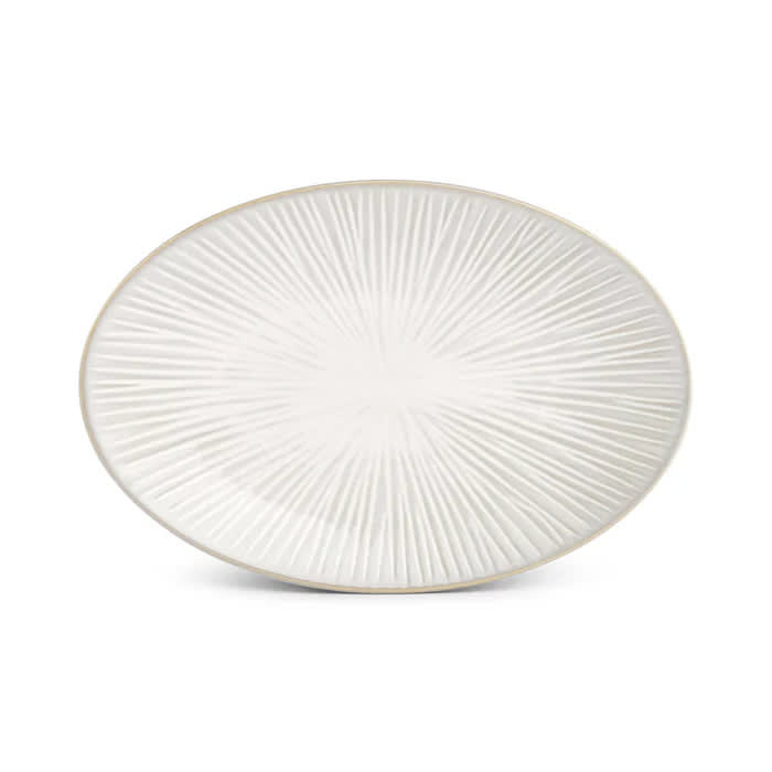 Mikasa 5323454 Halo 10" x 6.7" Oval Gray Platter