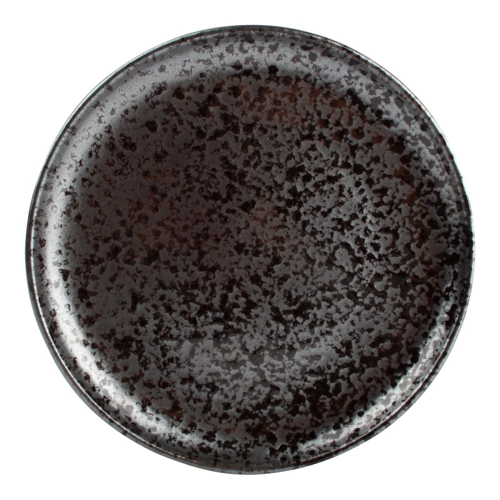 Mikasa 5315395 Oxido 10.31" Round Black Coupe Rim Plate