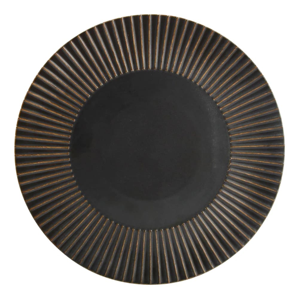 Mikasa 5315366 Brass 10.8" Round Silver Coupe Rim Plate