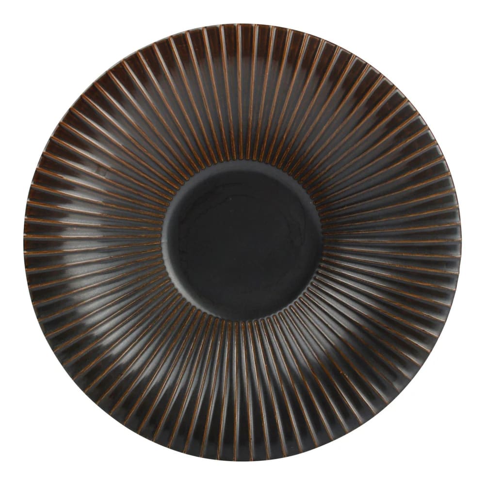 Mikasa 5315367 Brass 10.2" Round Silver Coupe Rim Deep Plate