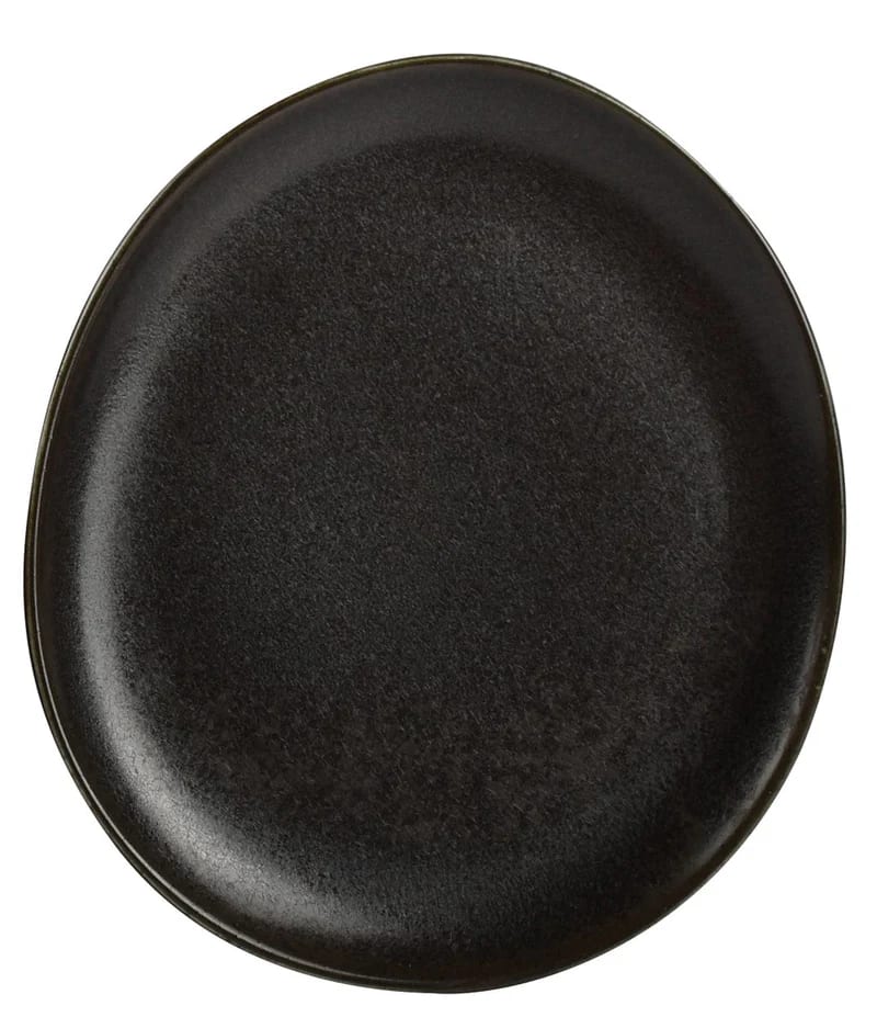 Mikasa 5314563 Ceres 9.84" Oblong Black Coupe Rim Plate