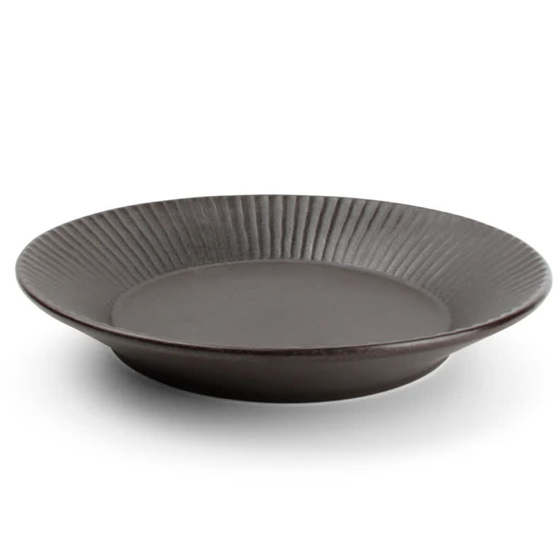 Mikasa 5314893 Aurora 9.3" Round Black Coupe Rim Deep Plate