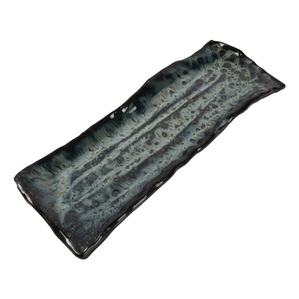Mikasa 5314987 Umi 12.6" x 3.5" Rectangular Blue Platter