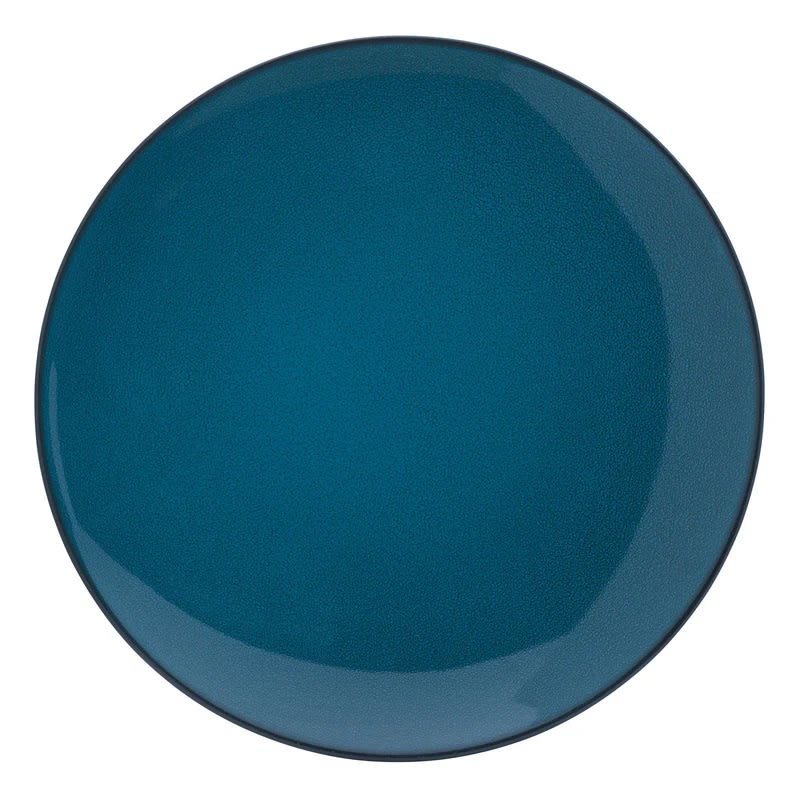 Outlet Mikasa 5302673 Canvas Hunt 10.9" Round Blue Coupe Rim Plate